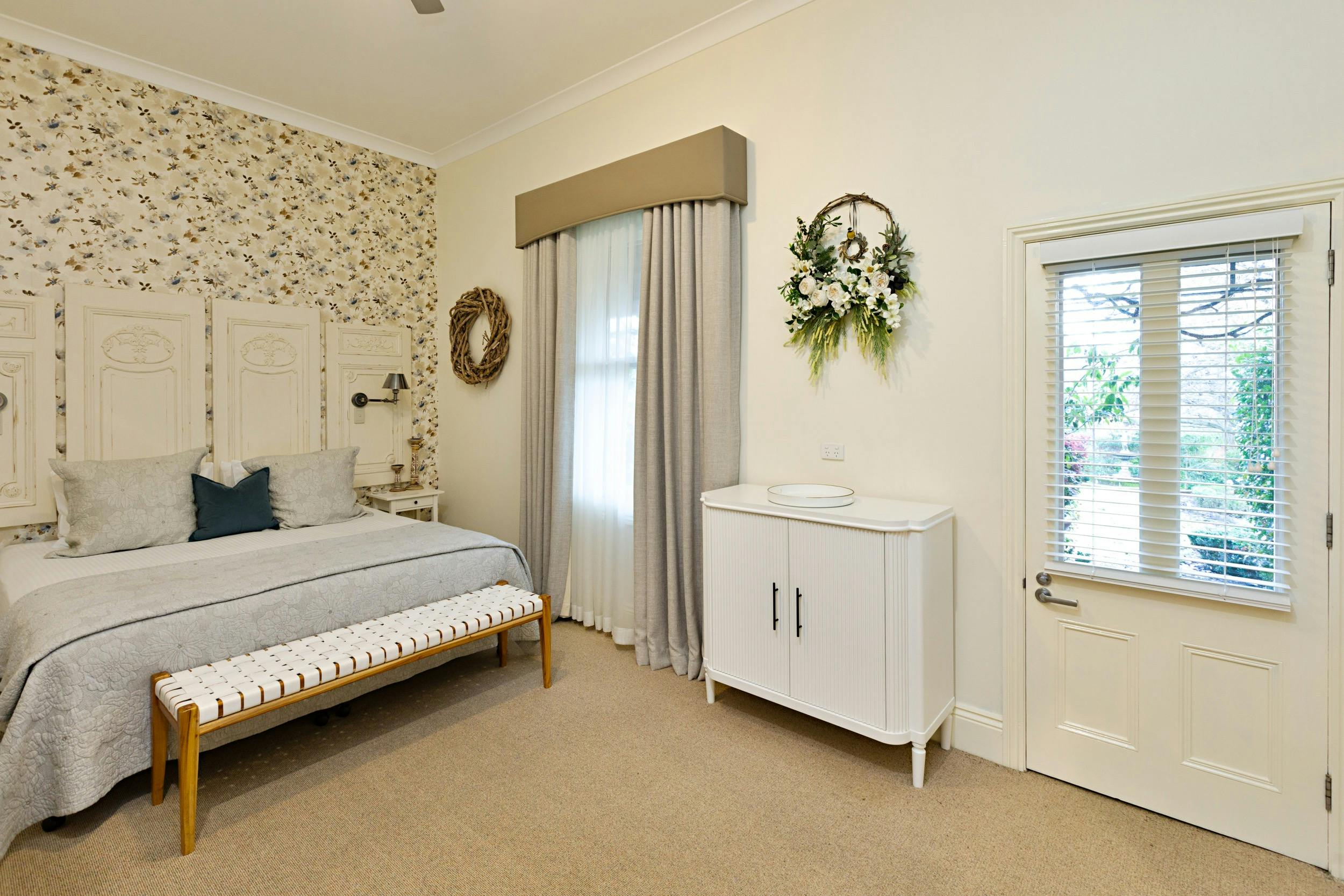 Room with soft furnishings