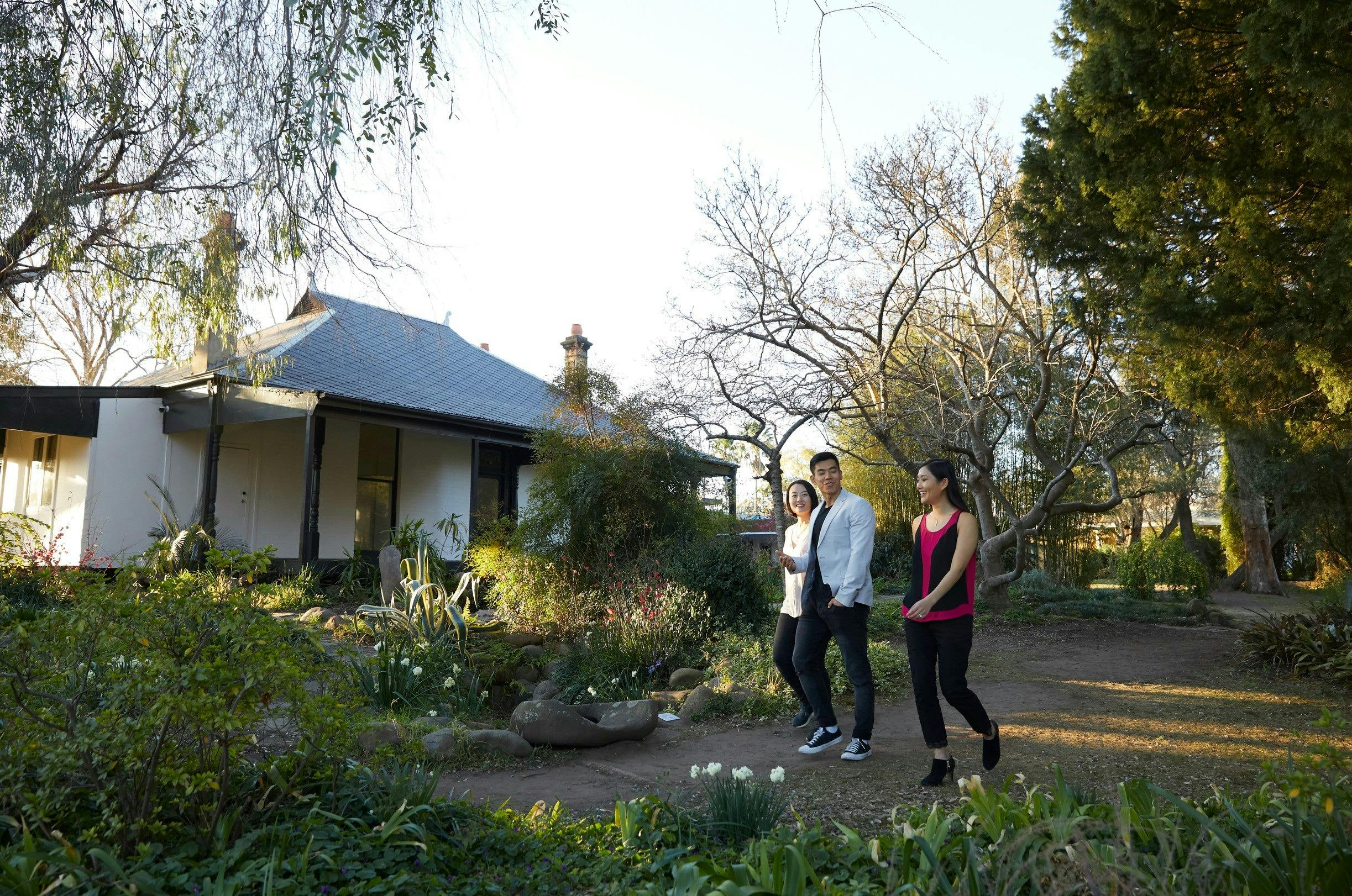 Friends enjoying a visit to the Penrith Regional Gallery in Western Sydney
