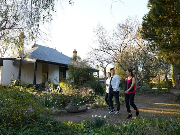 Friends enjoying a visit to the Penrith Regional Gallery in Western Sydney