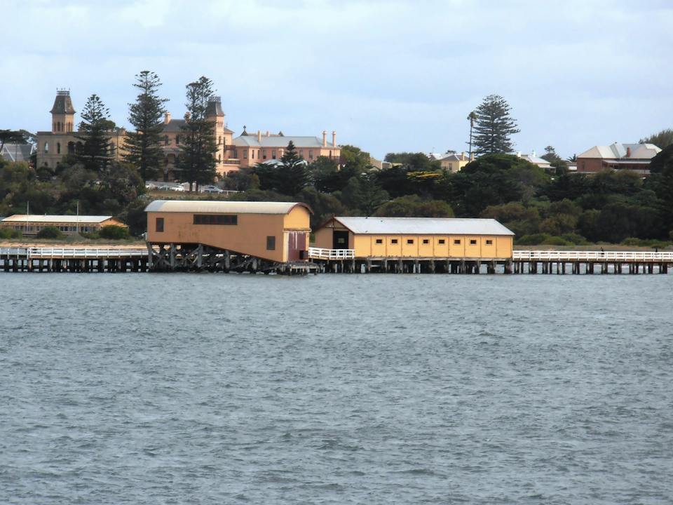 The Queenscliff Pier with Lifeboat Shed at end