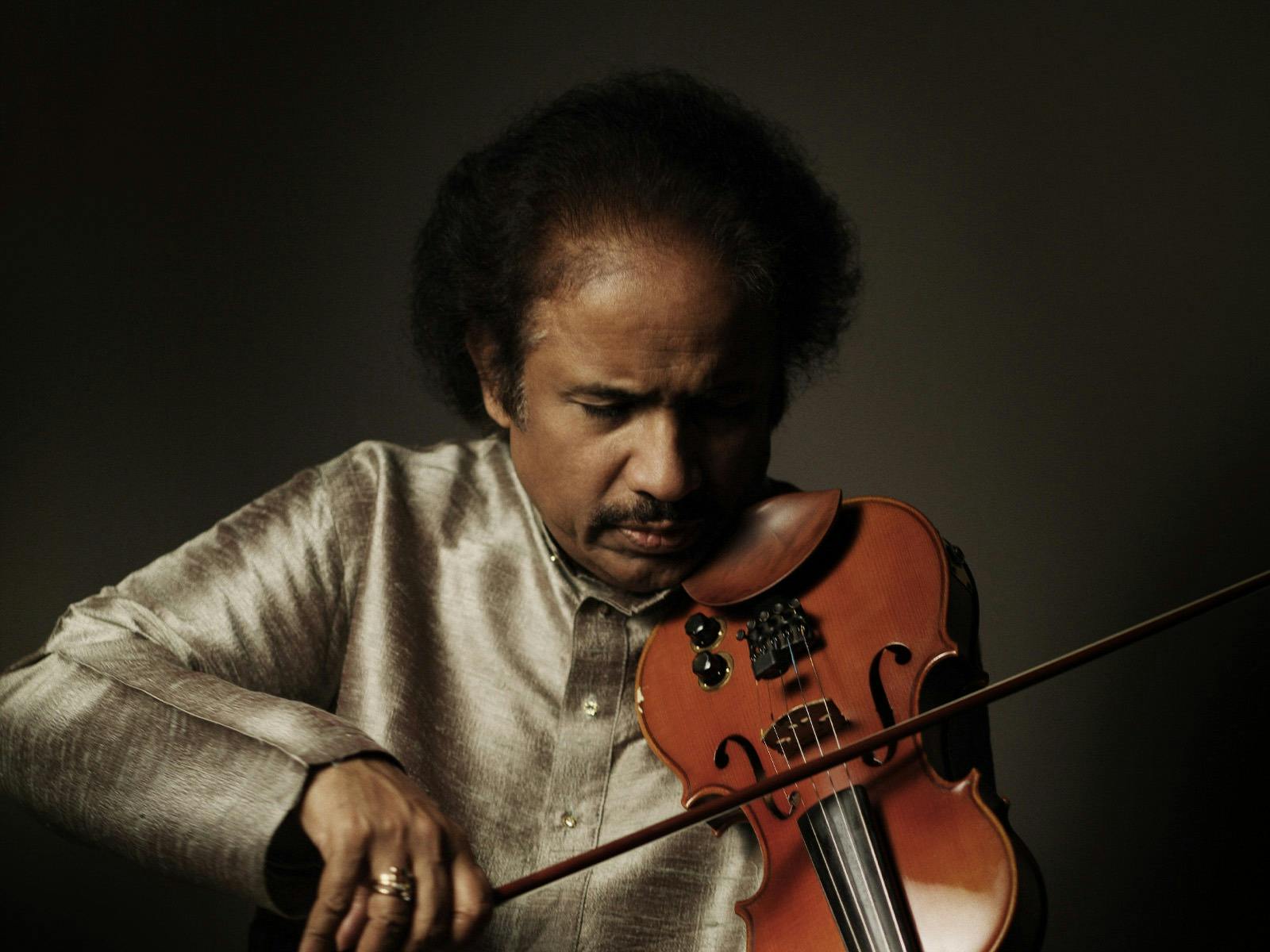 Dr. L. Subramaniam playing the violin
