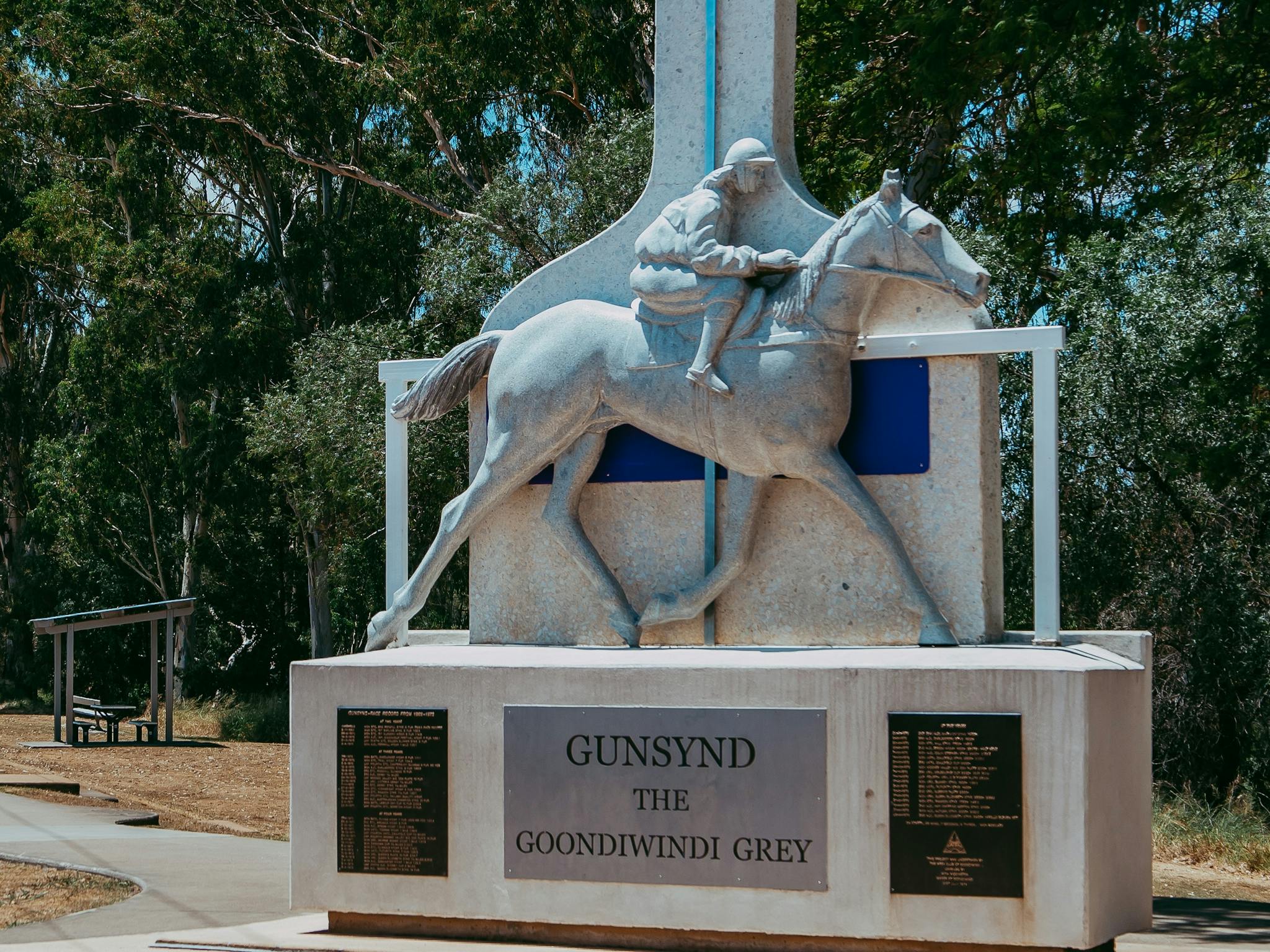 Statue of famous Gunsynd Grey Statue of famous Gunsynd Grey