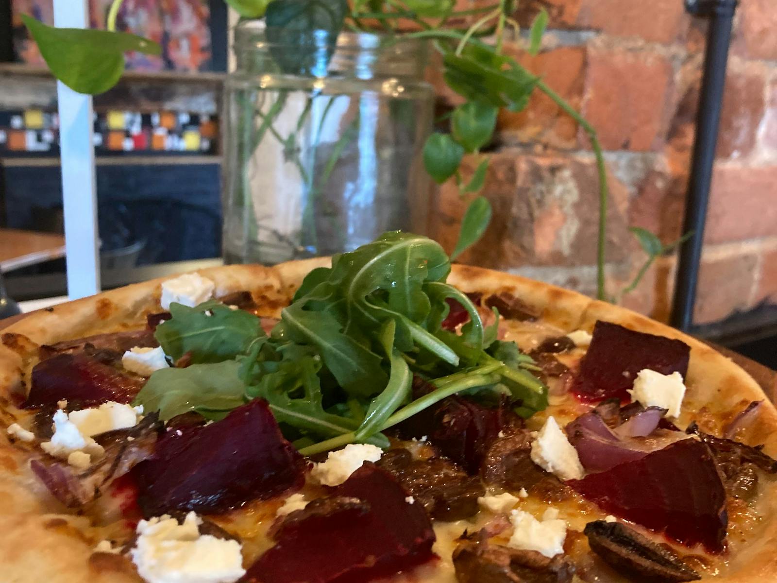 Beetroot pizza