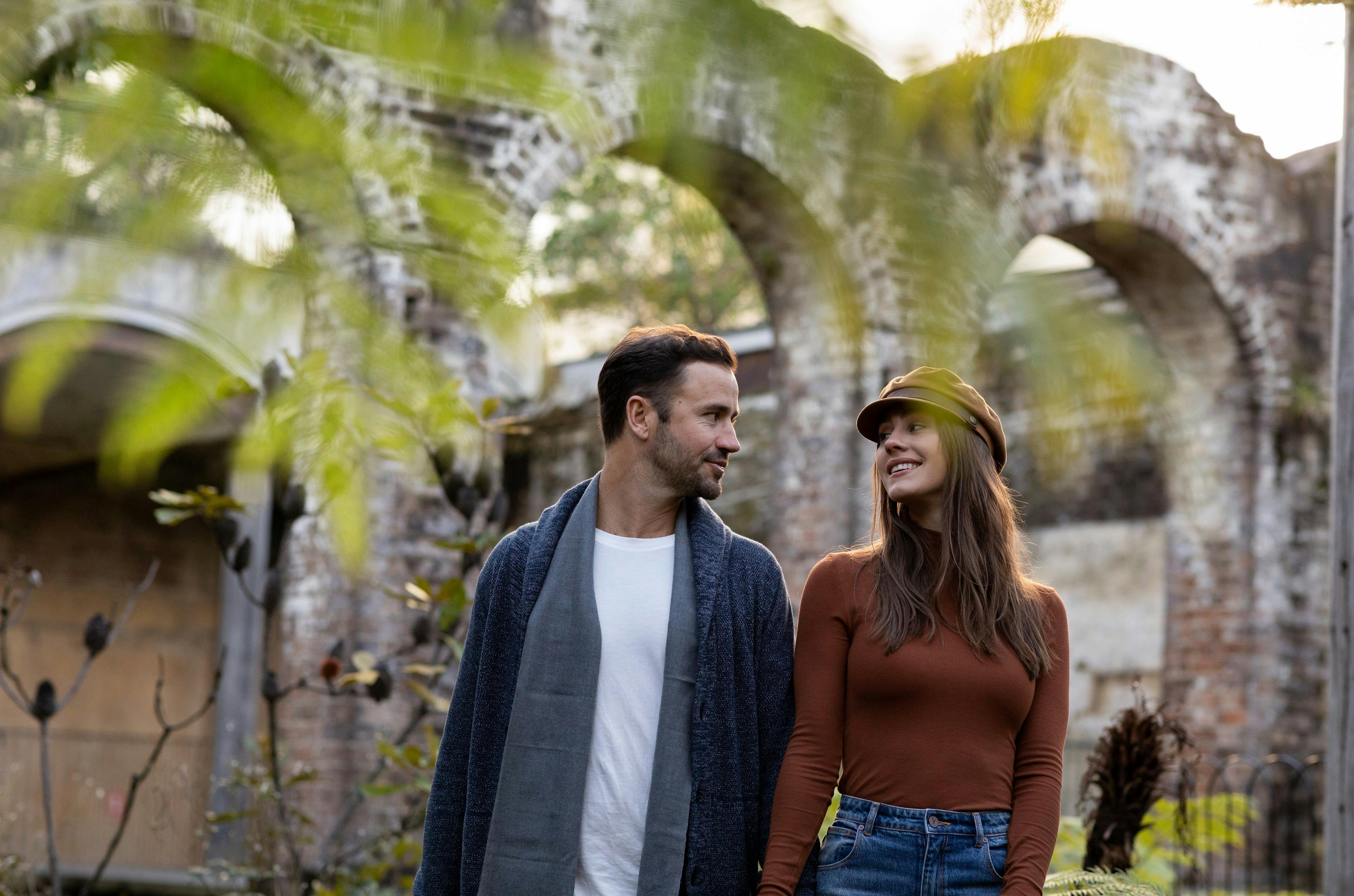 Couple relaxing in the heritage-listed award-winning Paddington Reservoir Gardens, Paddington