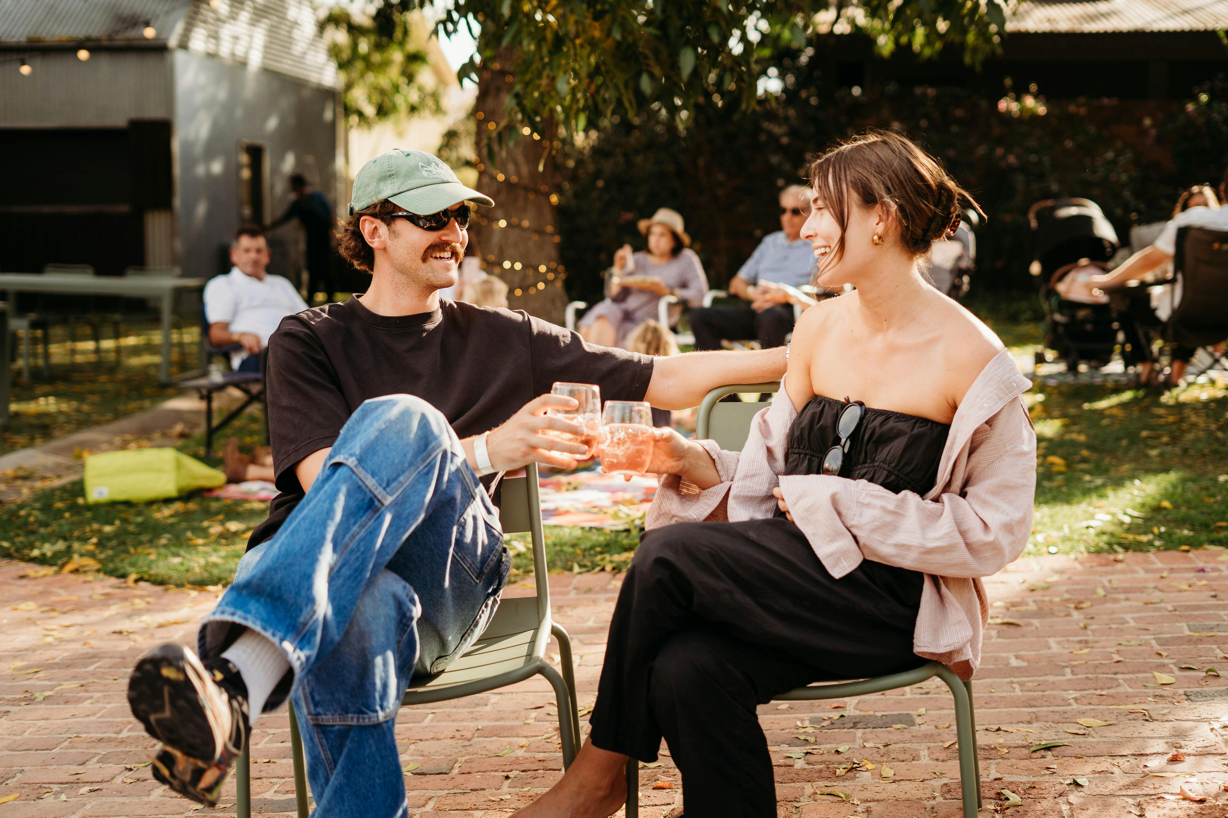 A couple enjoying the event