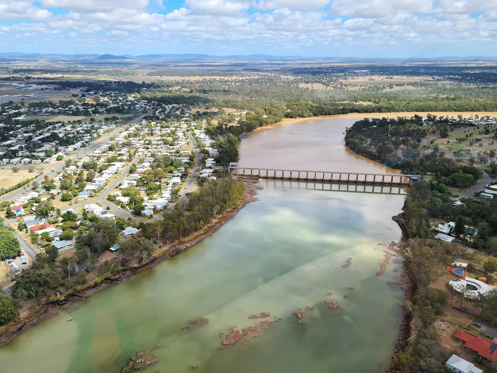 Photo of Rockhampton looking down the river Photo of Rockhampton looking down the river