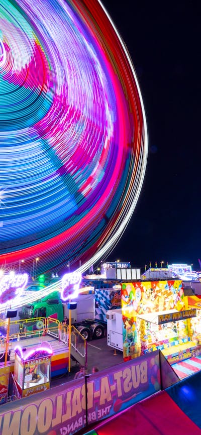 Canberra Show Rides at night