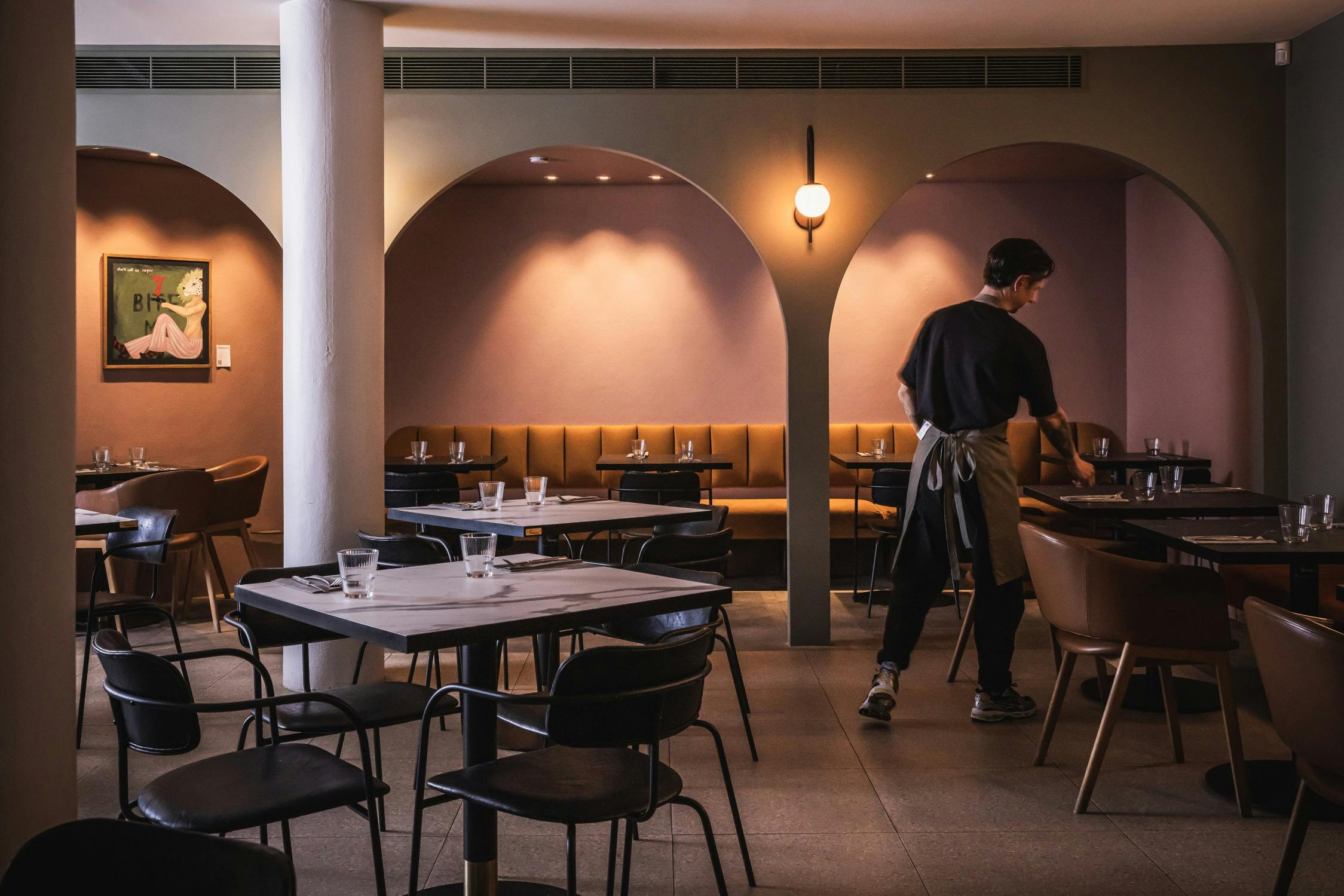 Blaq restaurant dining space