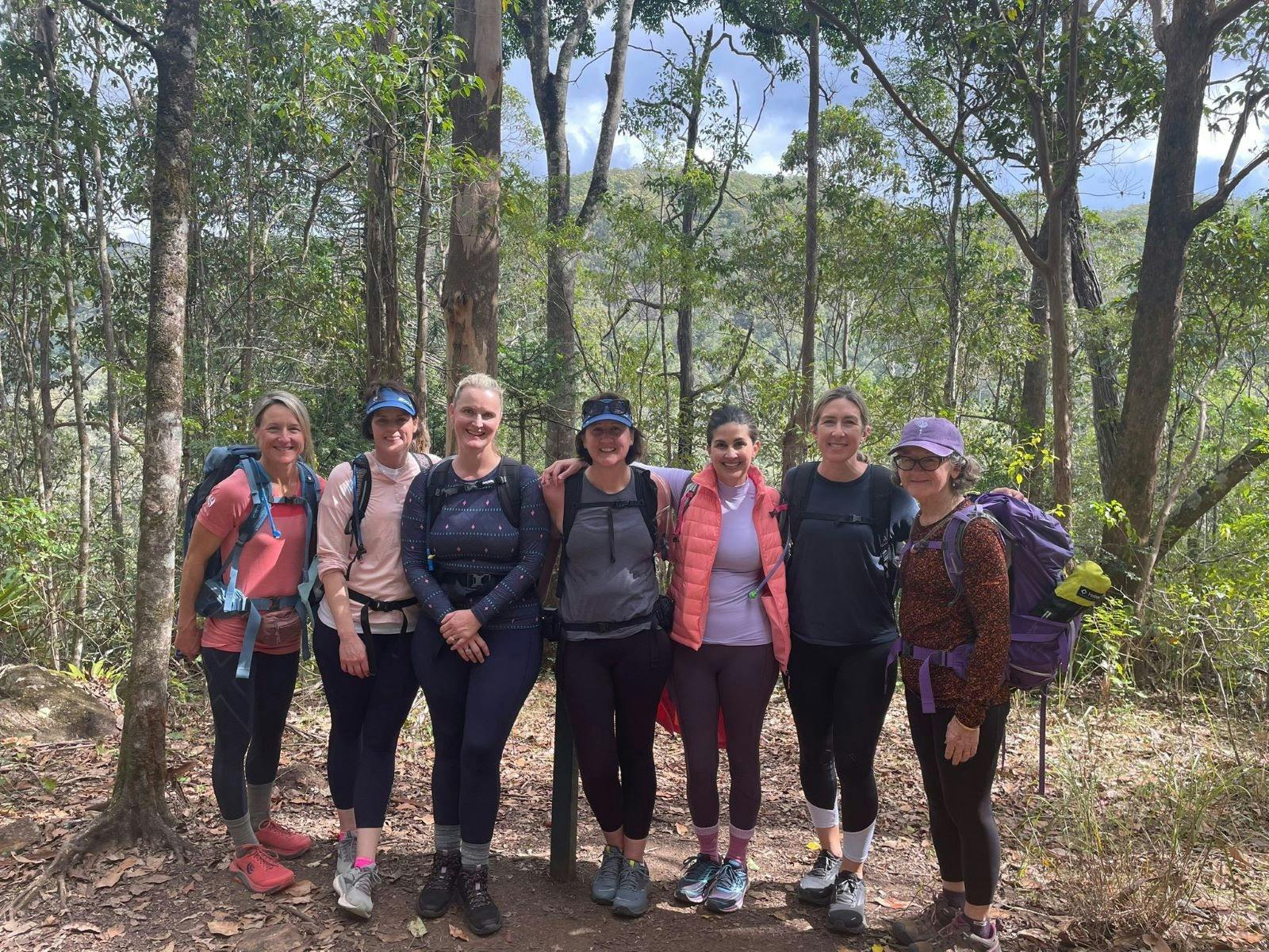 Group of women together in National PArk ready to hike