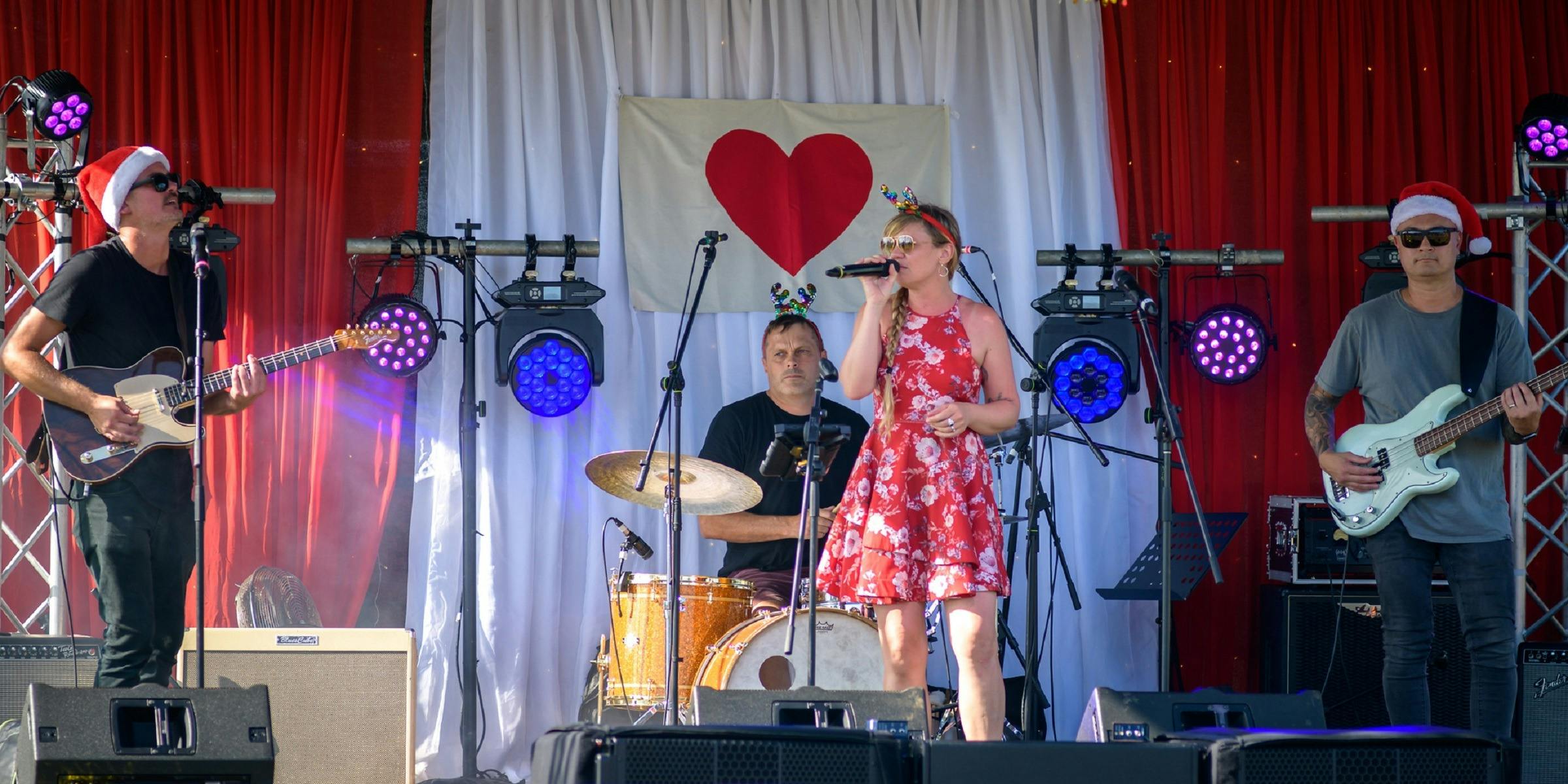 Local band Pink Zinc performing Christmas Carols