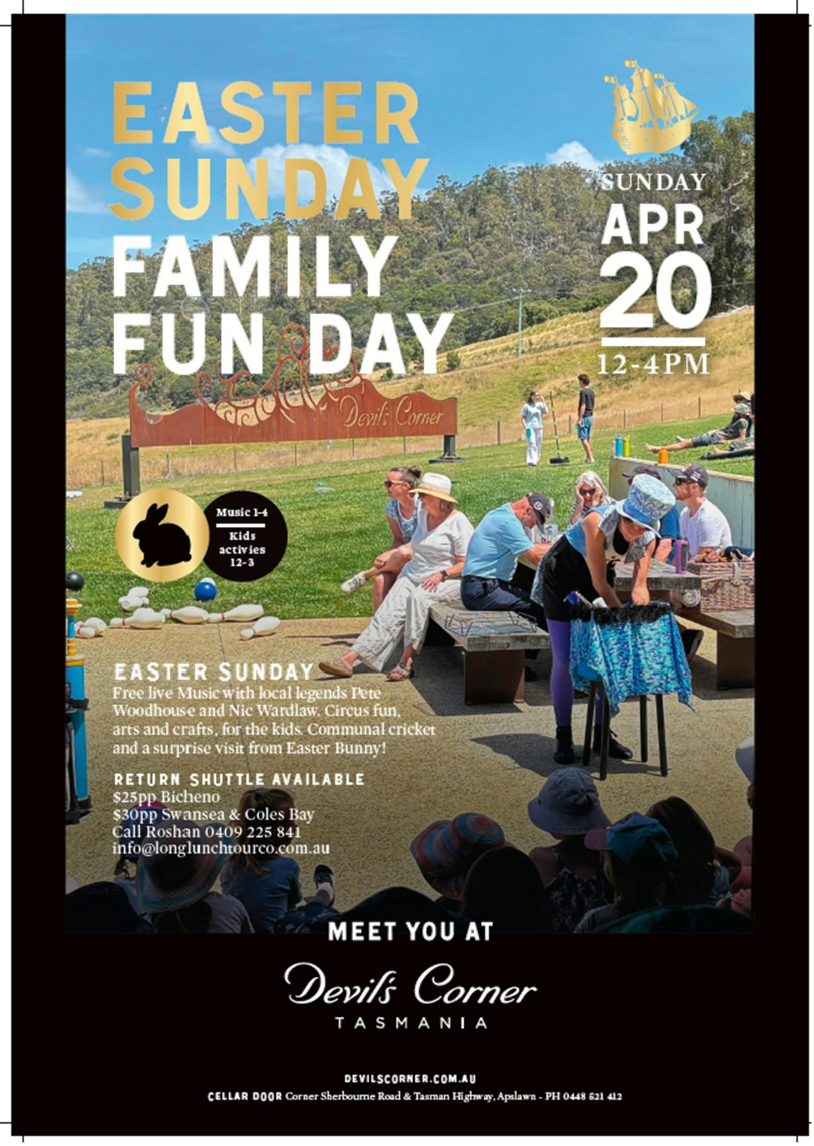 Easter Sunday Family Fun Day at Devils Corner Cellar Door