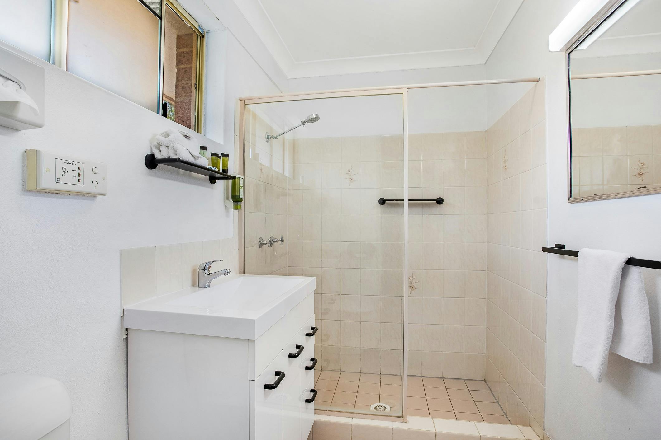 Ensuite bathroom featured in 16 rooms with step in shower