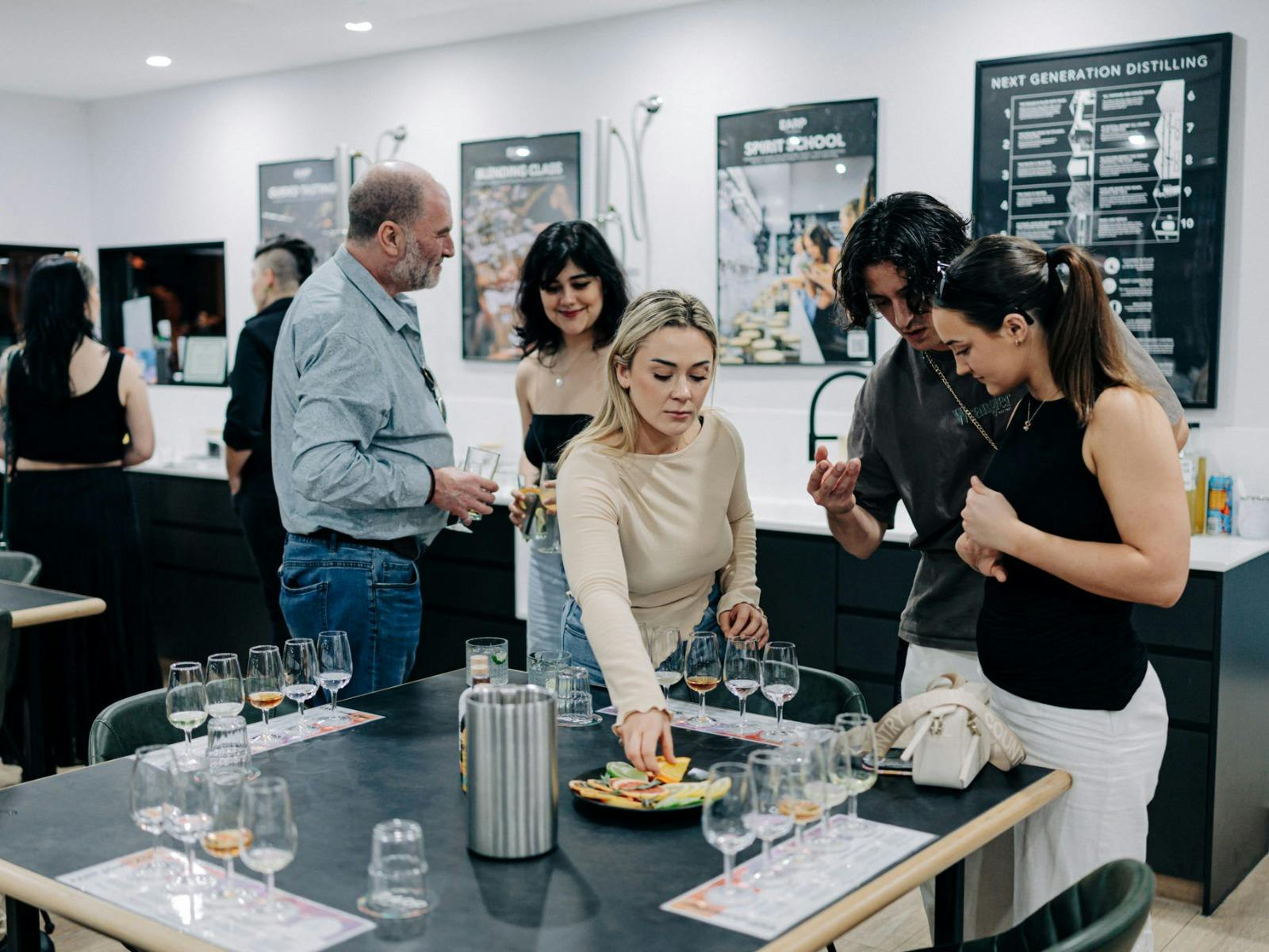 People sharing in a gin tasting