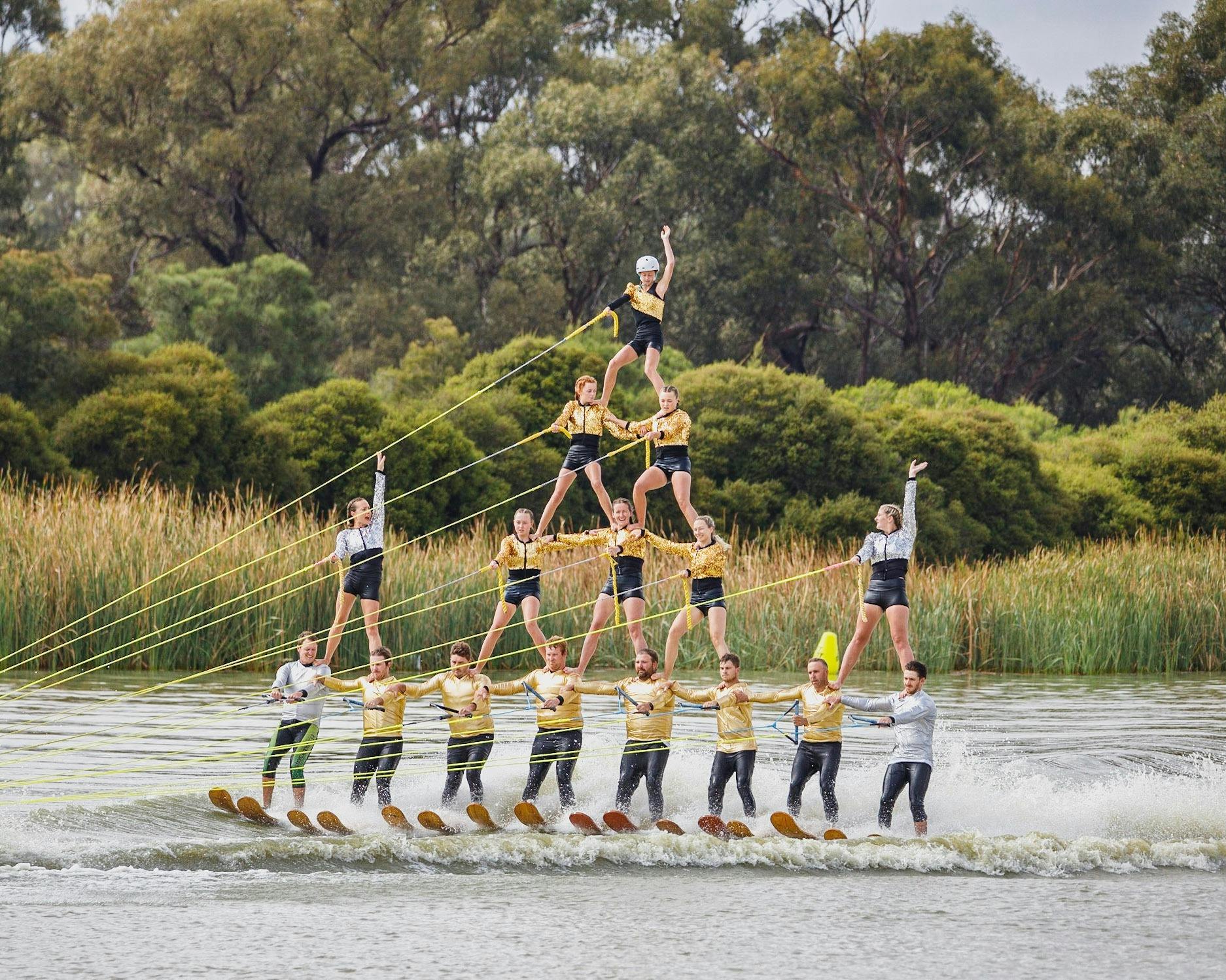 The best water skiers from around the World show off their skills in action-packed performances.