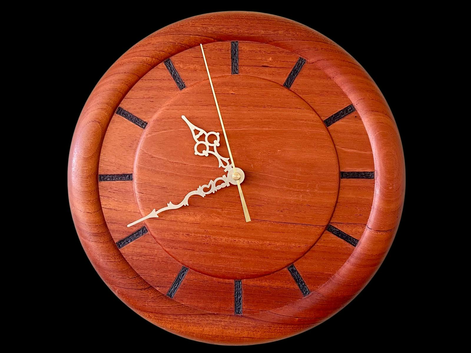 Wooden Wall Clock handcrafted from eco friendly salvaged Australian timber. Exquisite craftsmanship.
