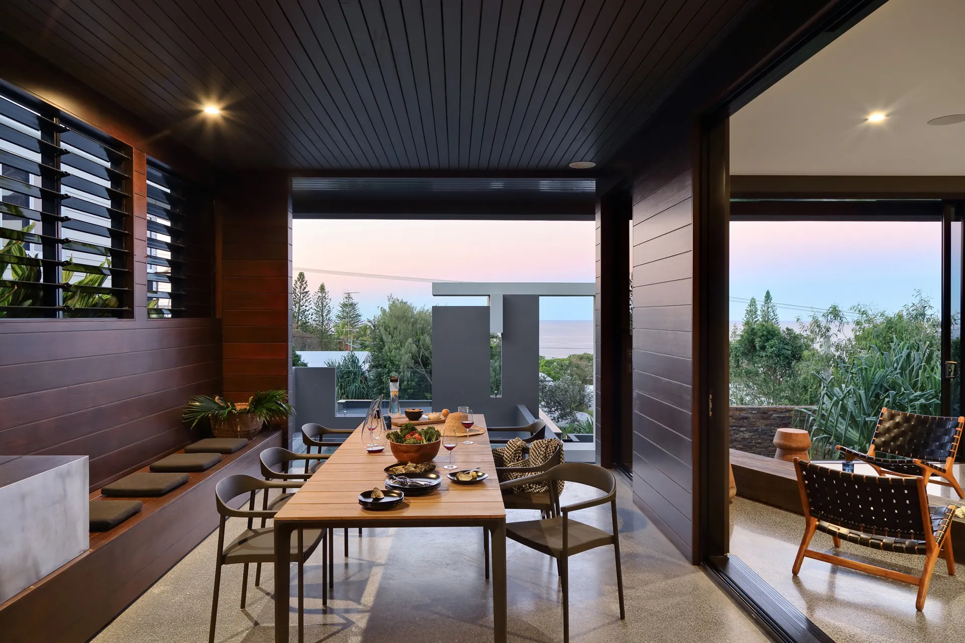 Alfresco Style: Connect indoor comfort with outdoor allure in the spacious living area