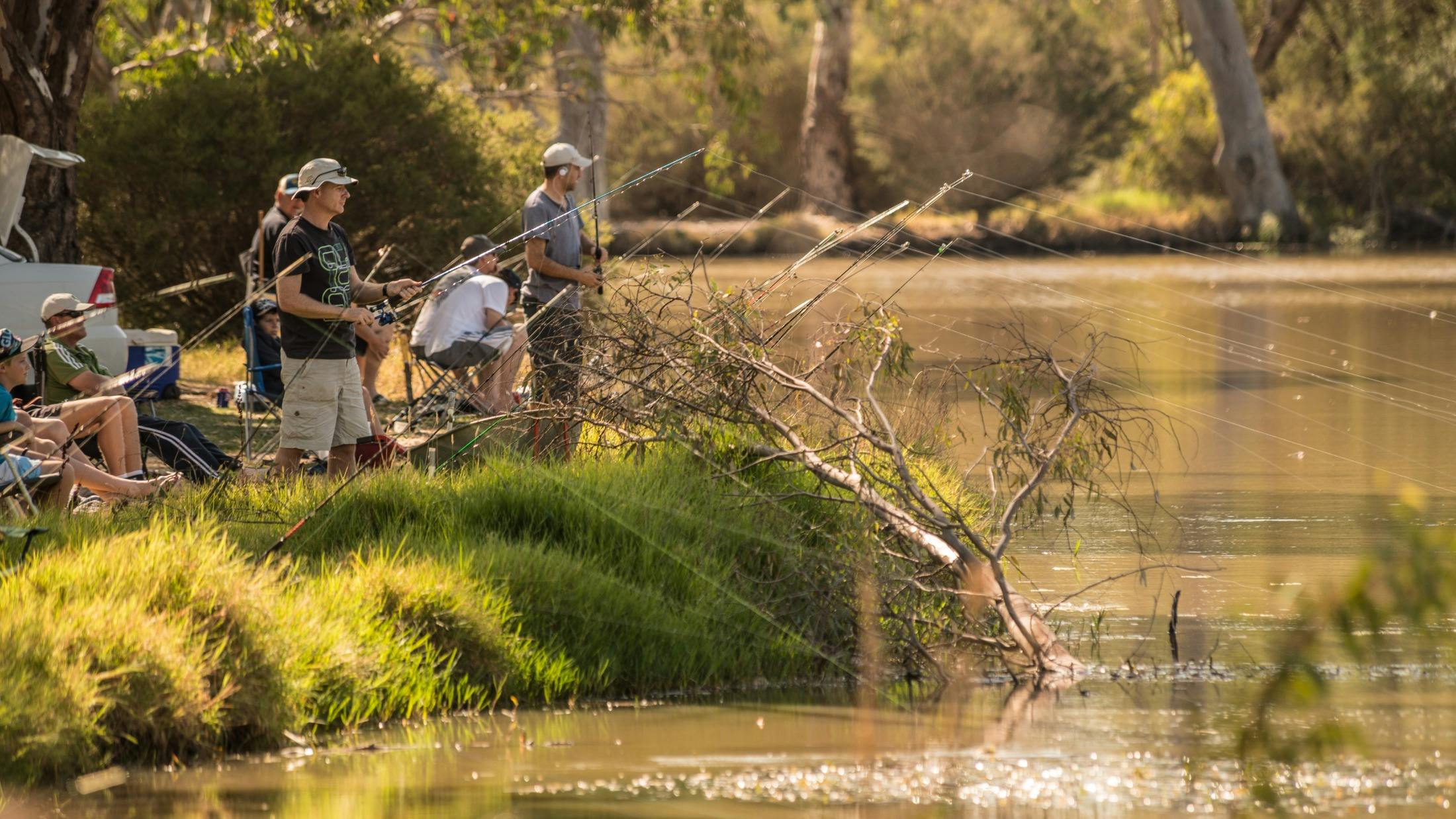 Fishing in river