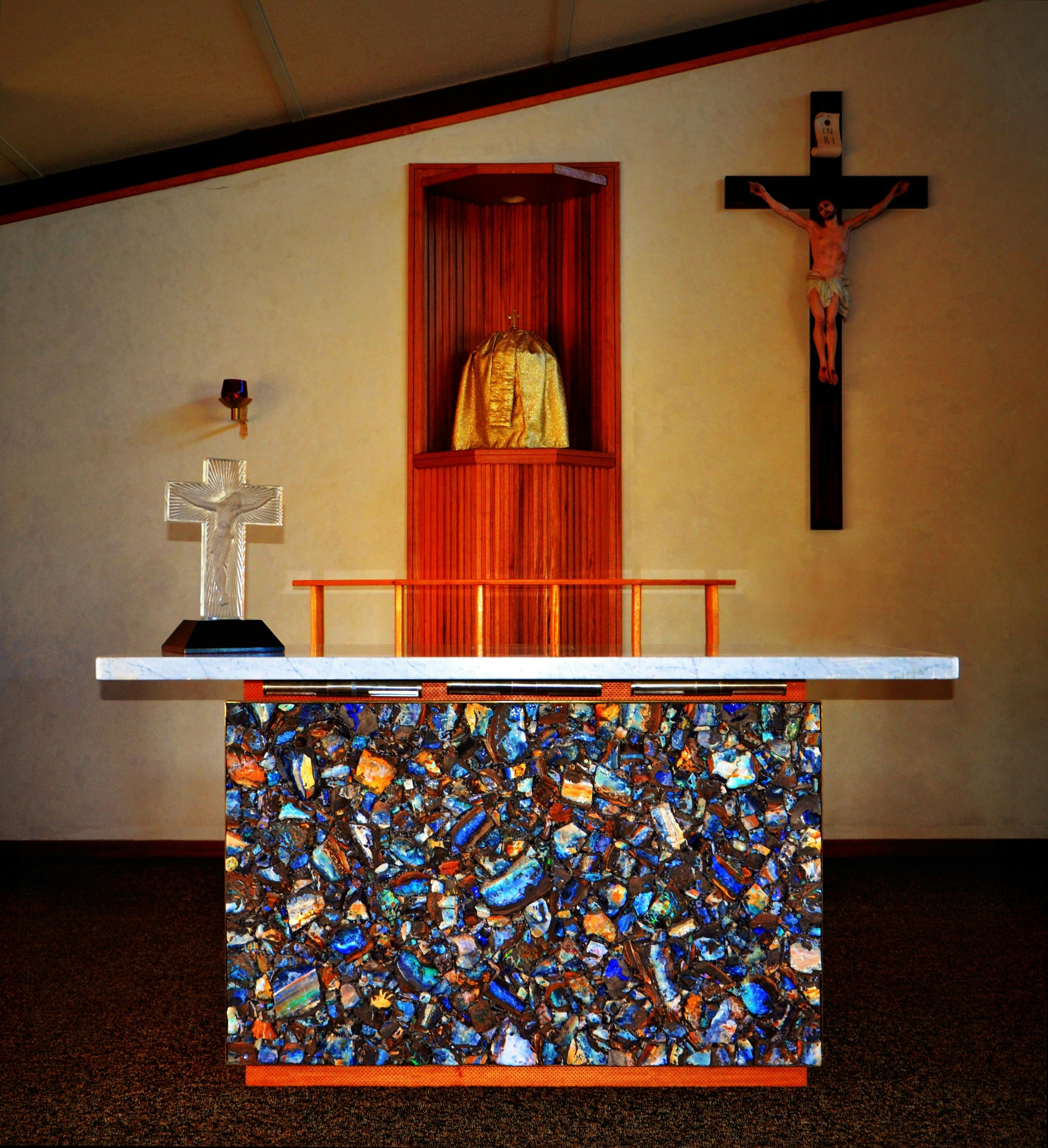 Opal Altar at St Finbarr’s Church, Quilpie, Outback Queensland