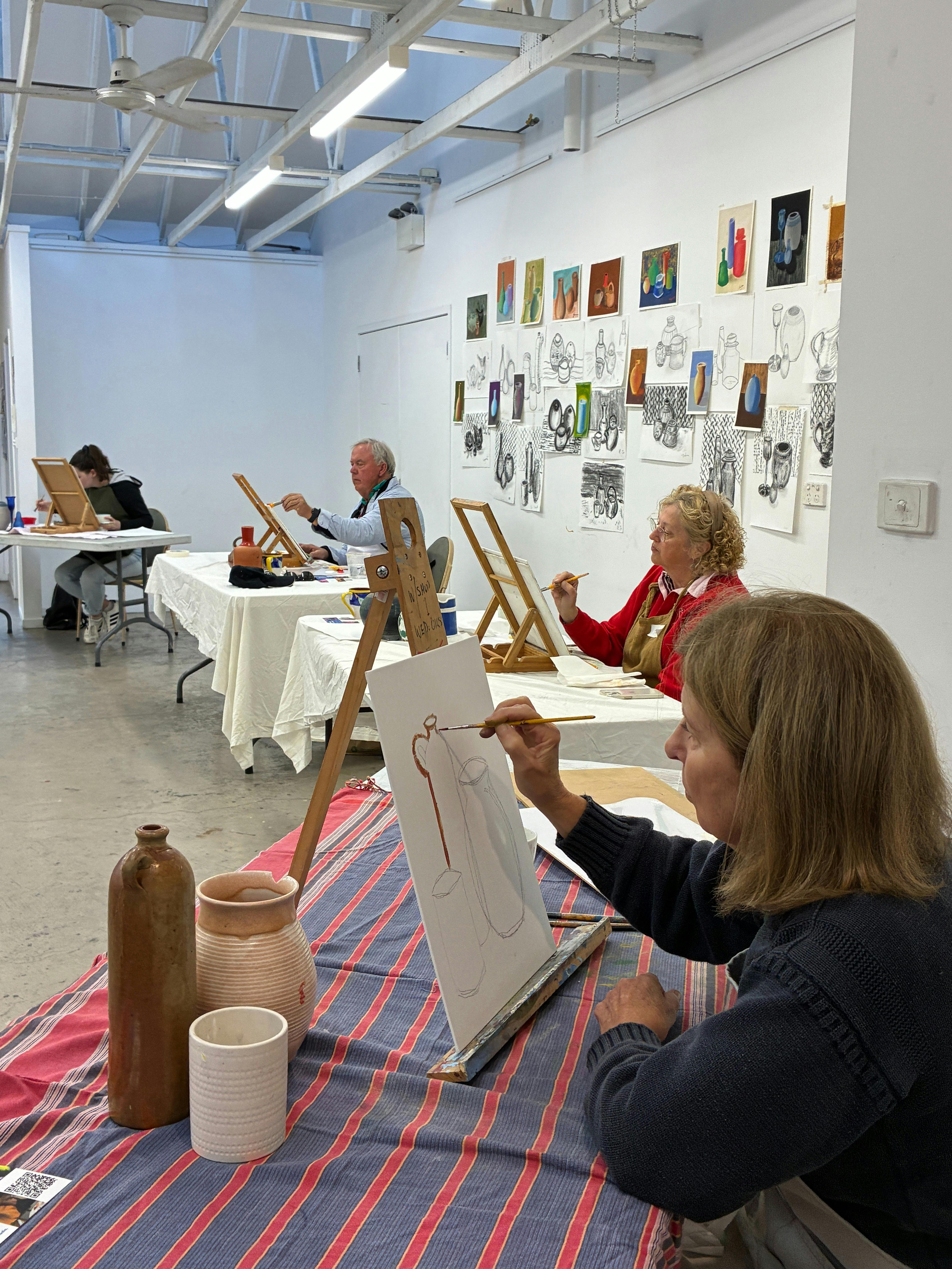 beginner art class