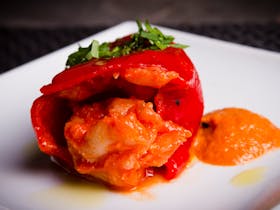 Stuffed capsicum dish