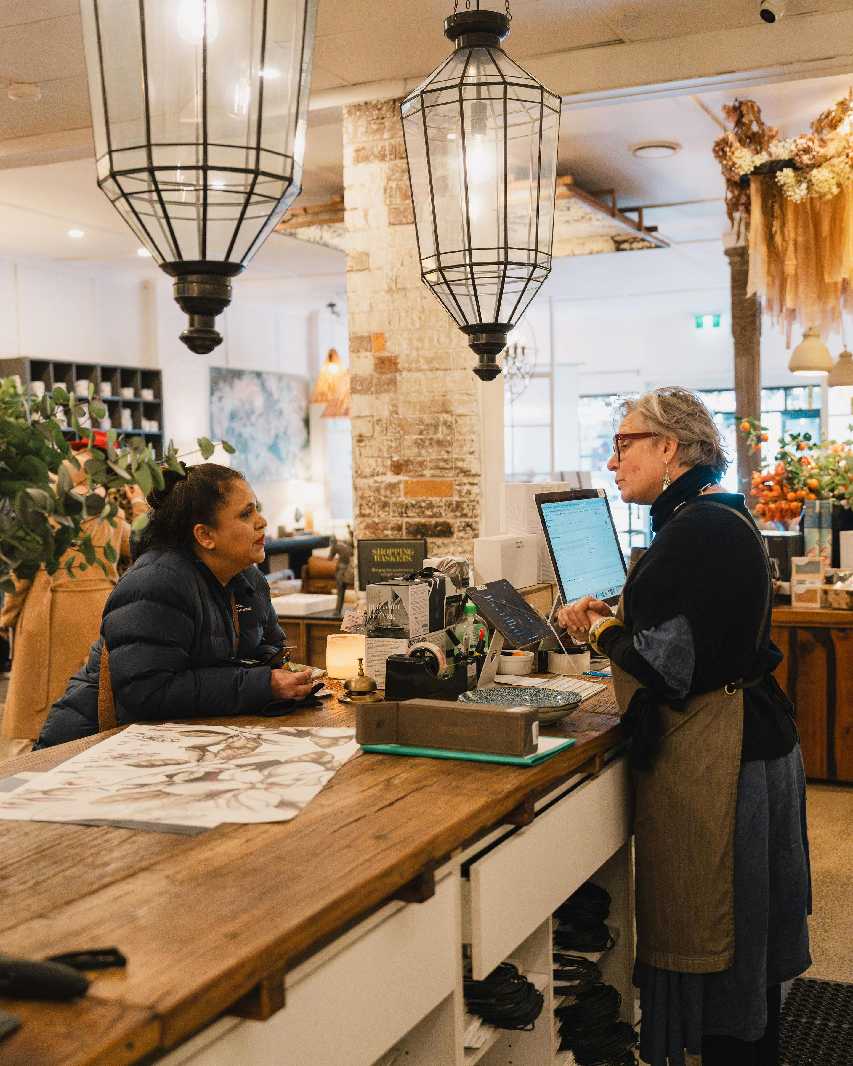 Shopper Enjoying A Moment of Beautiful Shopping