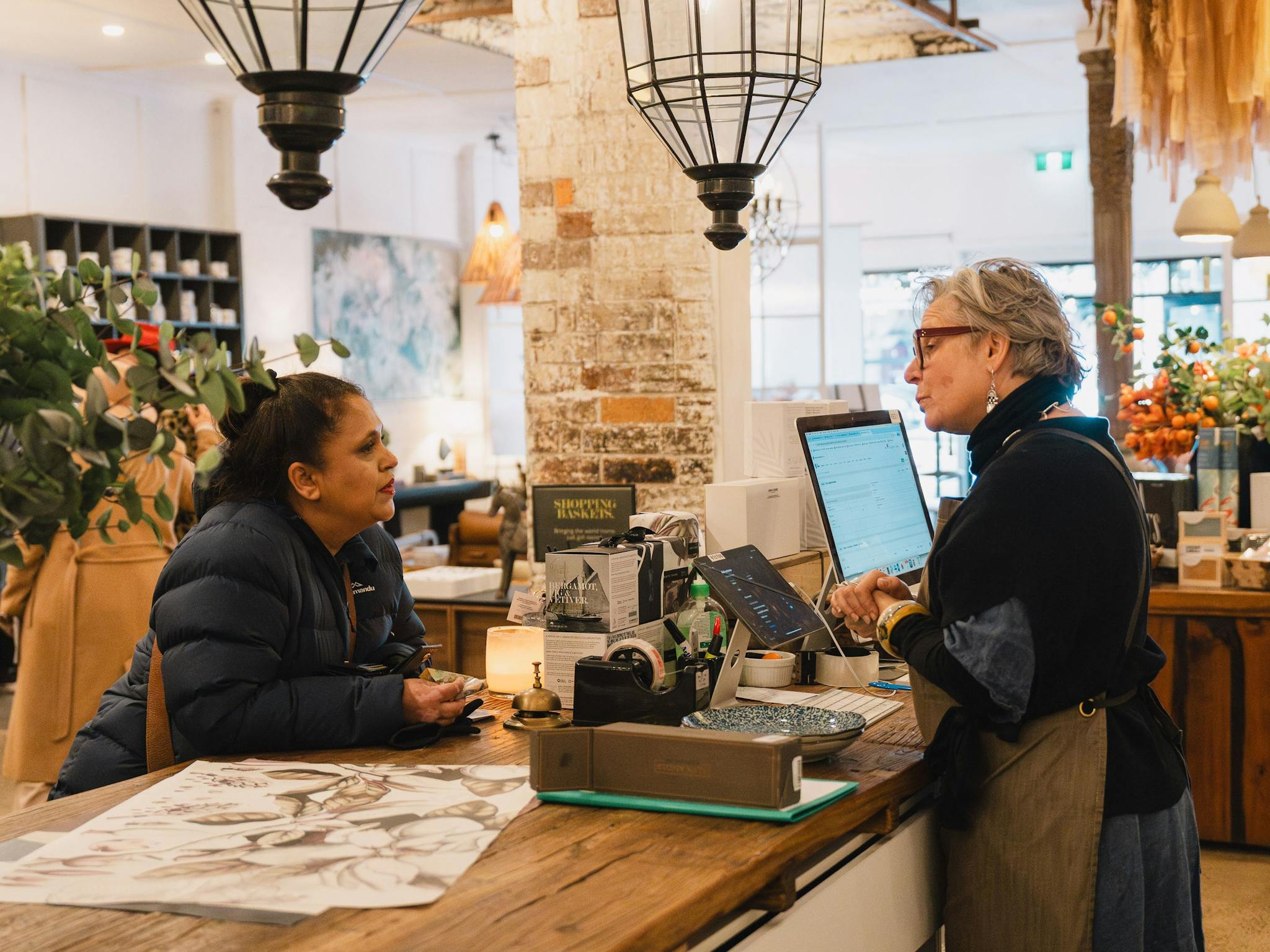 Shopper Enjoying A Moment of Beautiful Shopping
