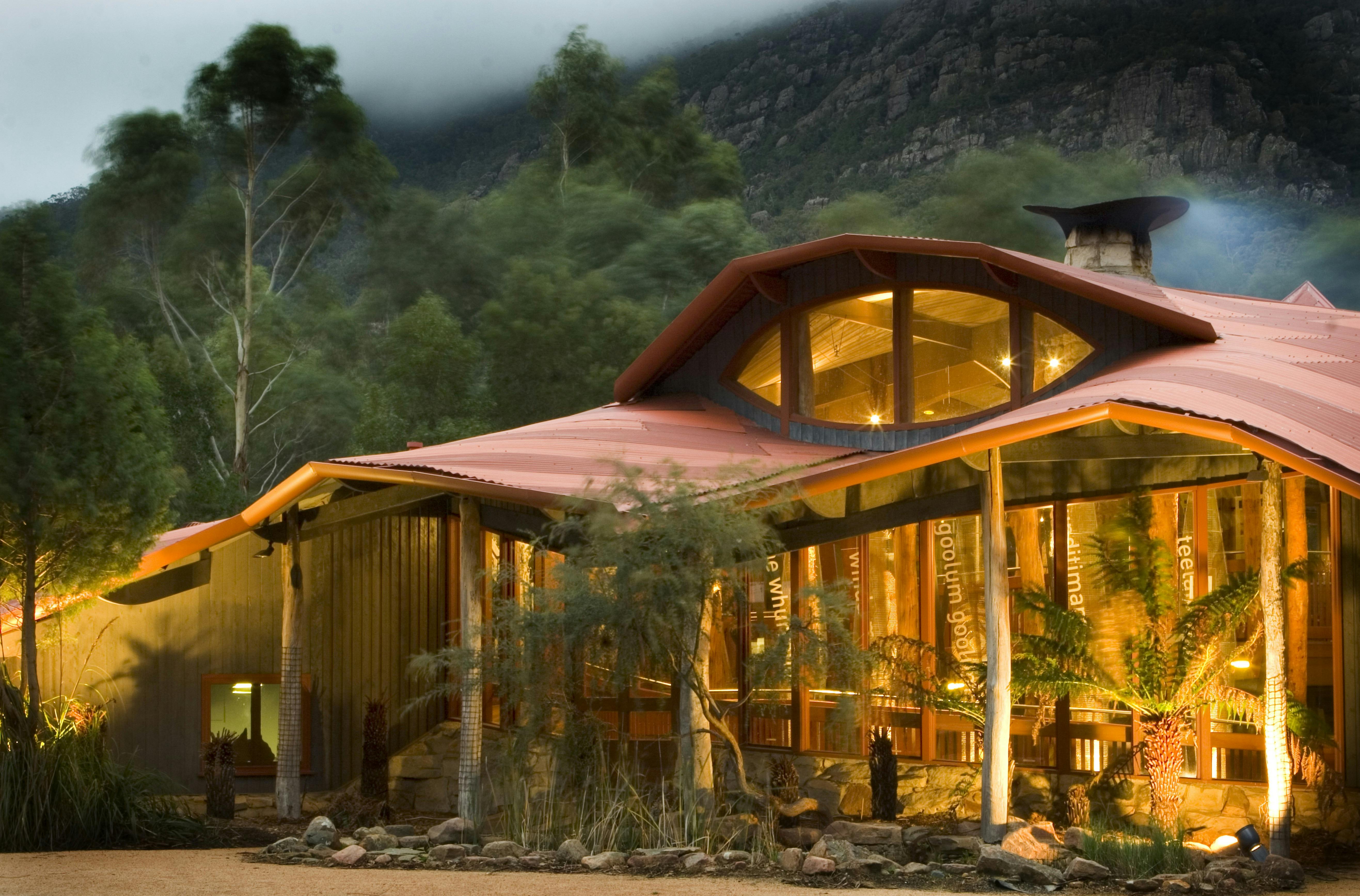 Brambuk The National Park and Cultural Centre at night