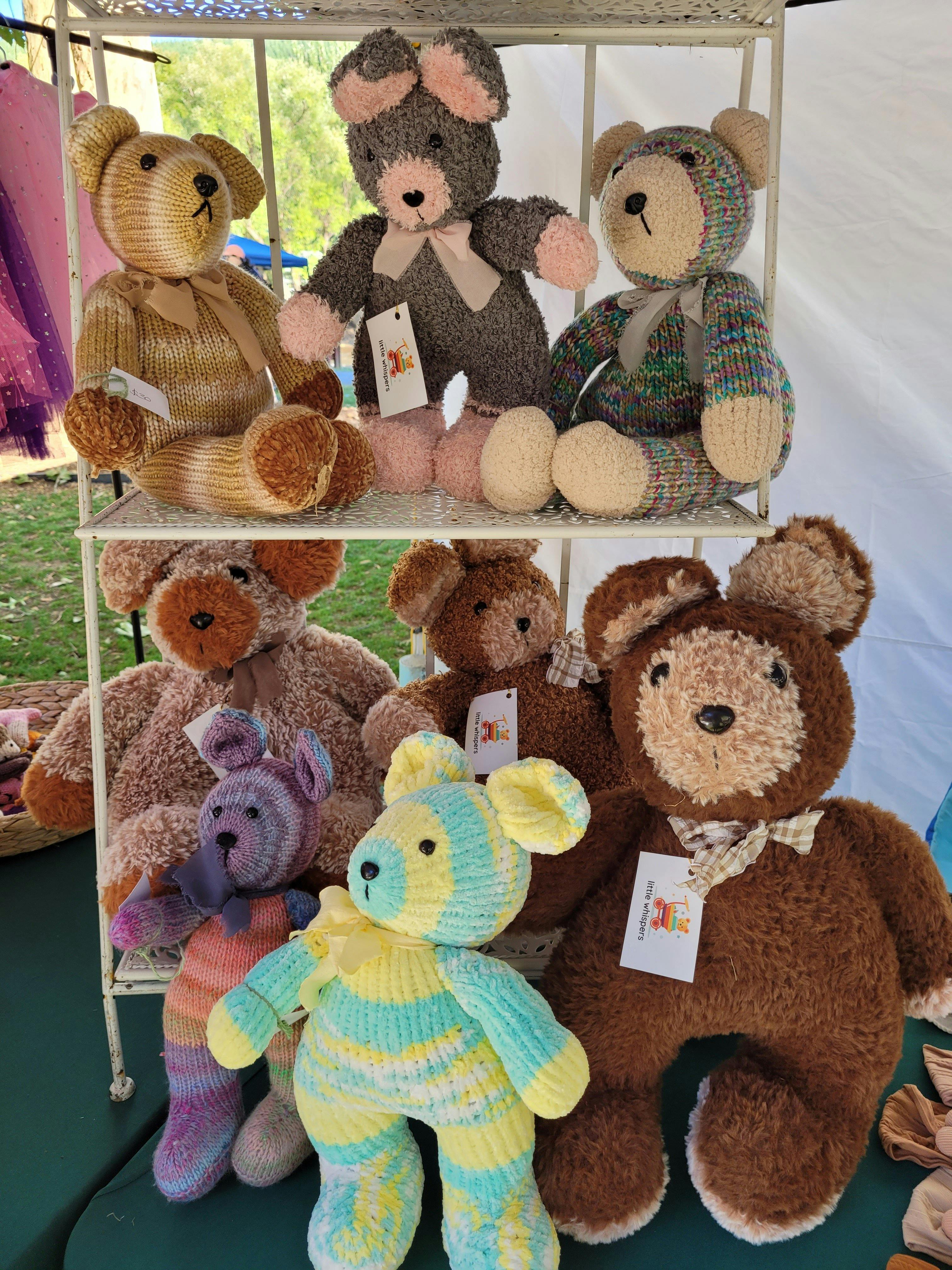 Hand made and knitted bears for sale