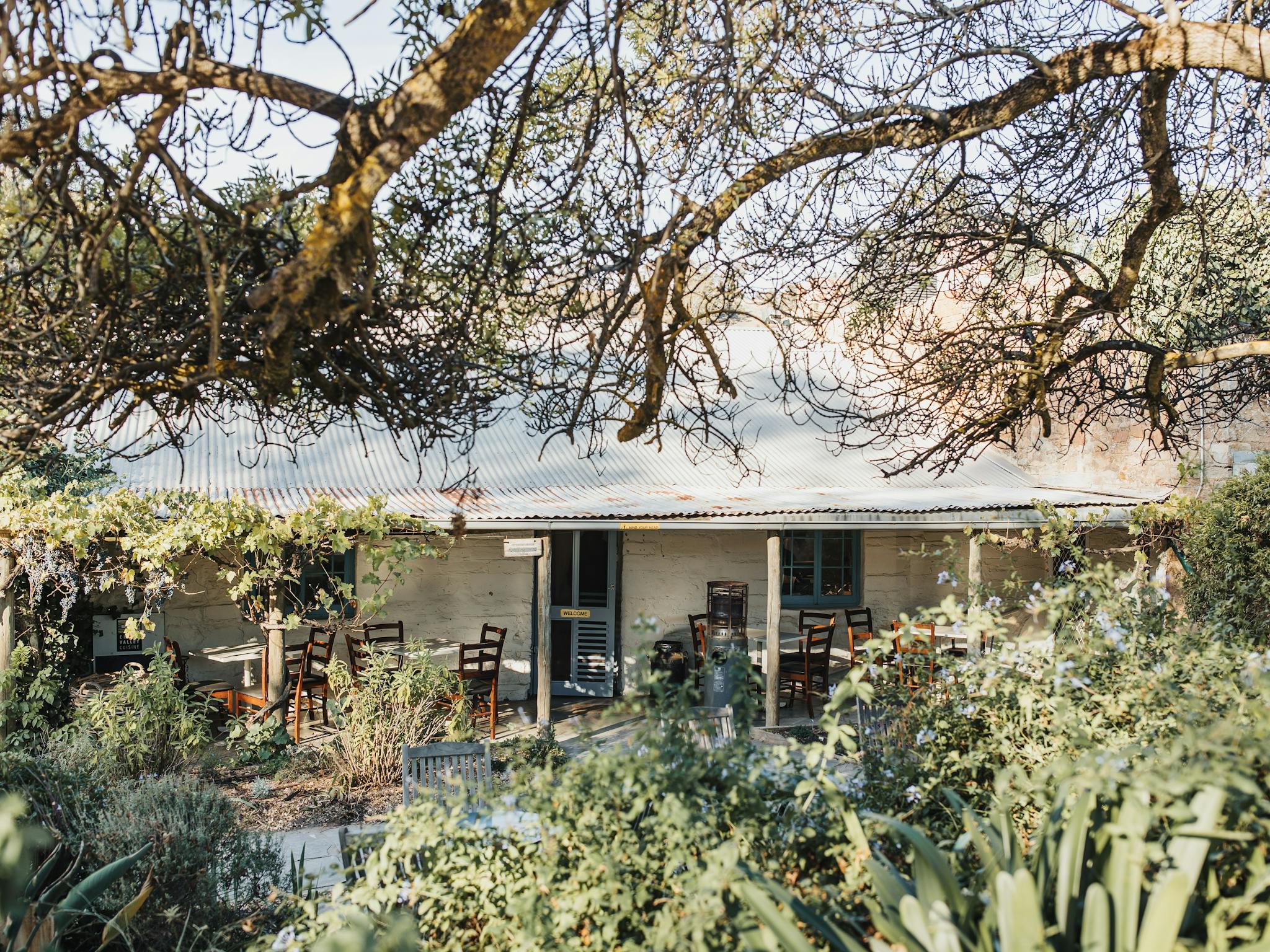 The historic 1850s stone cottage which is home to Skillogalee's acclaimed cellar door and restaurant