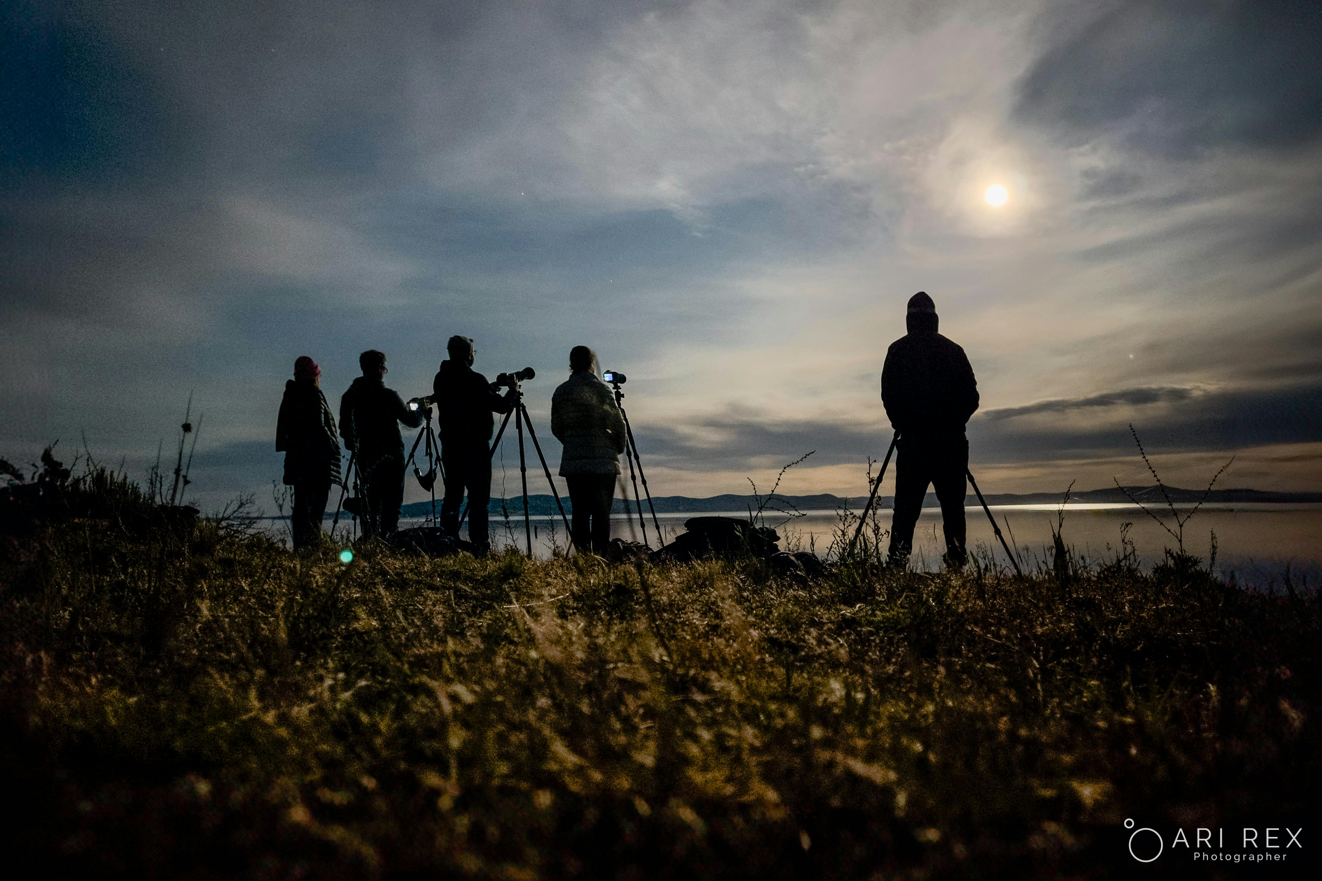 Participants photographing the Moon (Behind the scenes)
