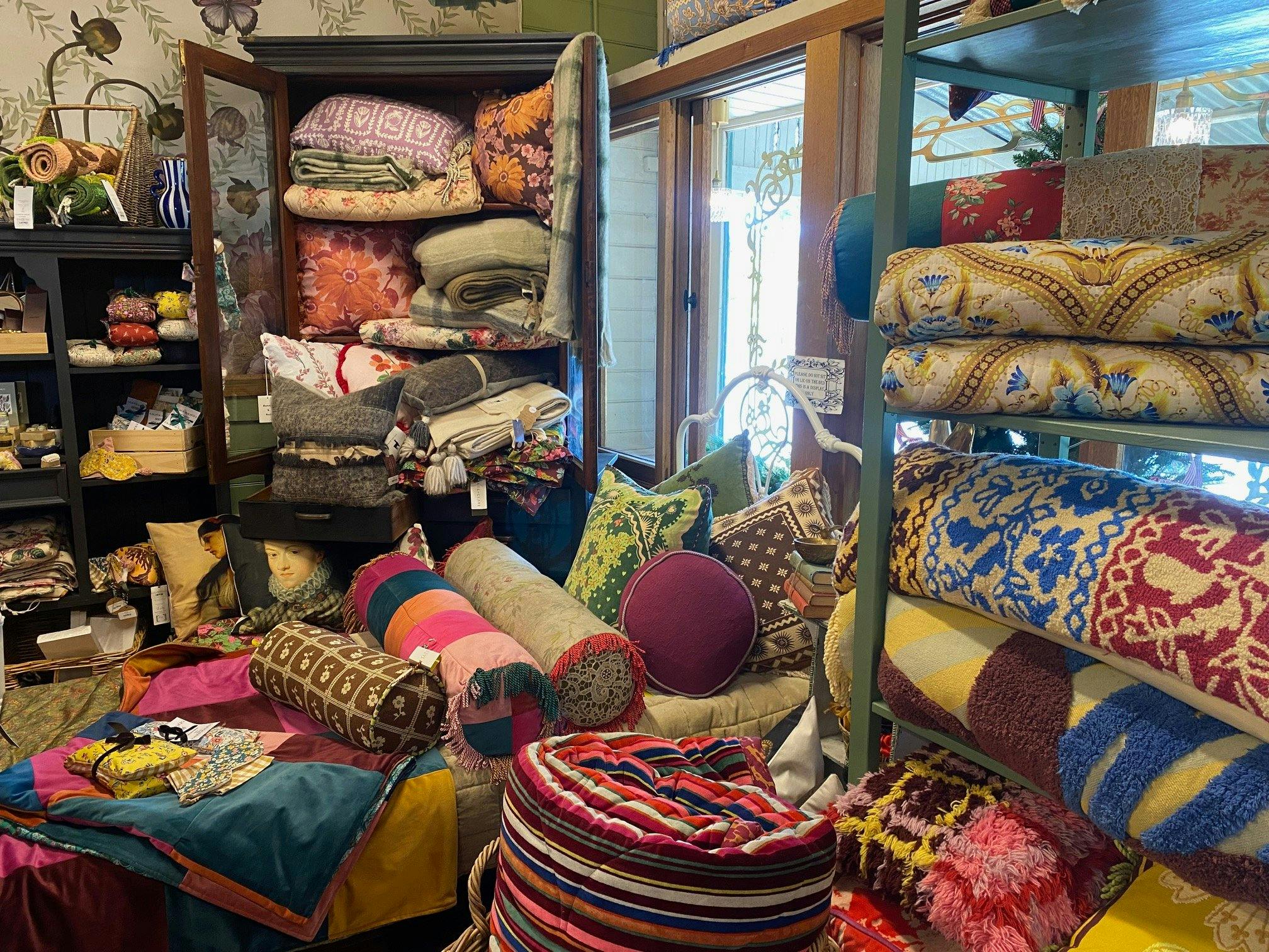 pillows on display