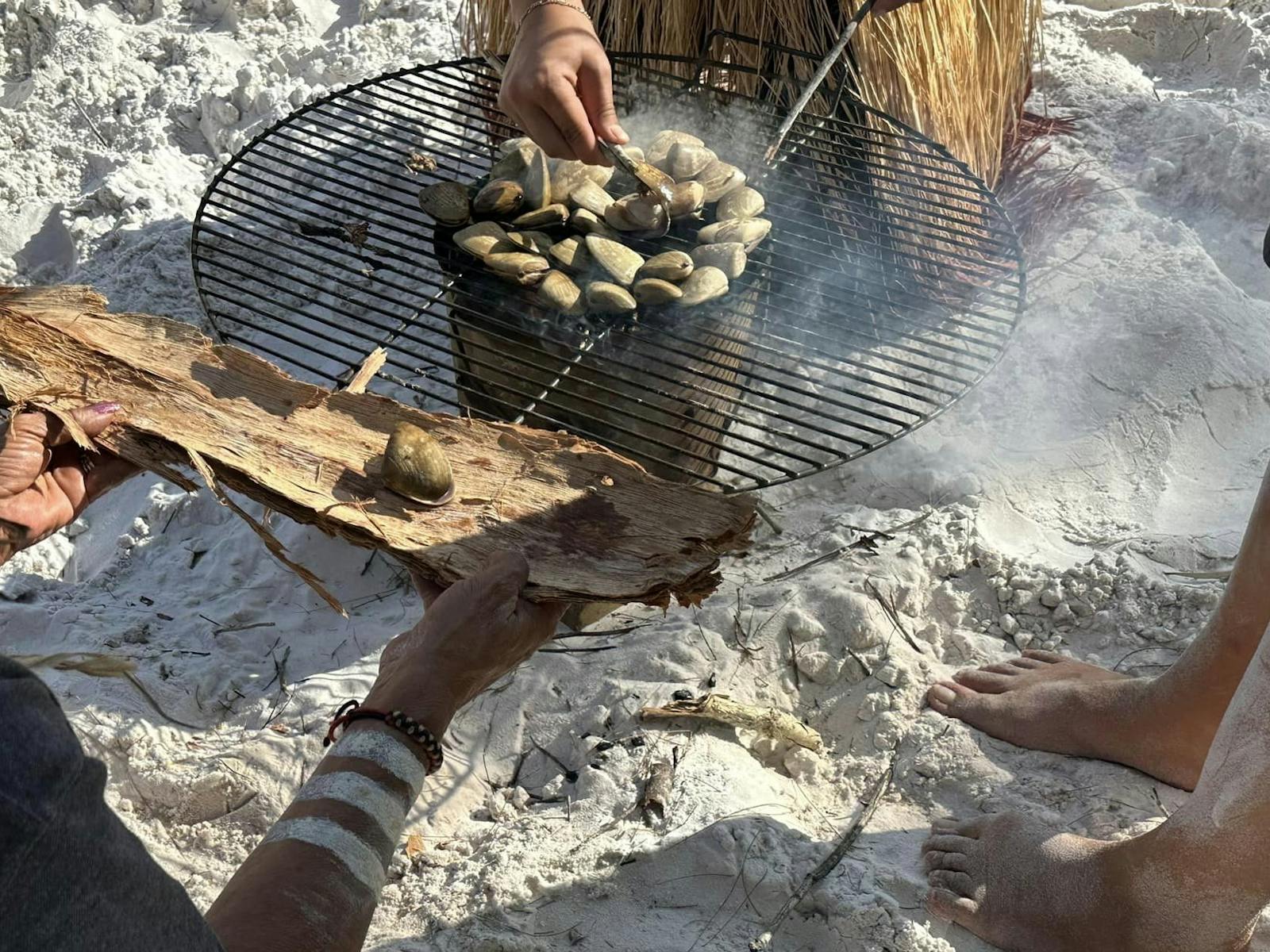 cooking up wongs (pippies) on the beach cooking up wongs (pippies) on the beach