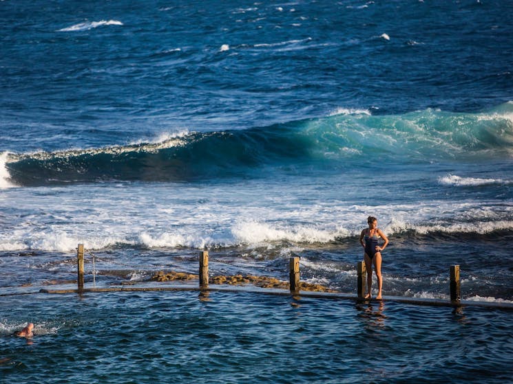 Swimmers enjoying Mahon Pool, Maroubra