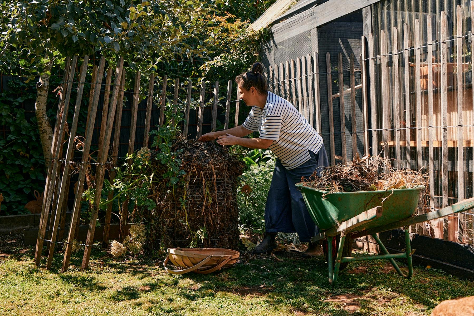 Natasha Morgan's productive compost towers provide compost and potatoes