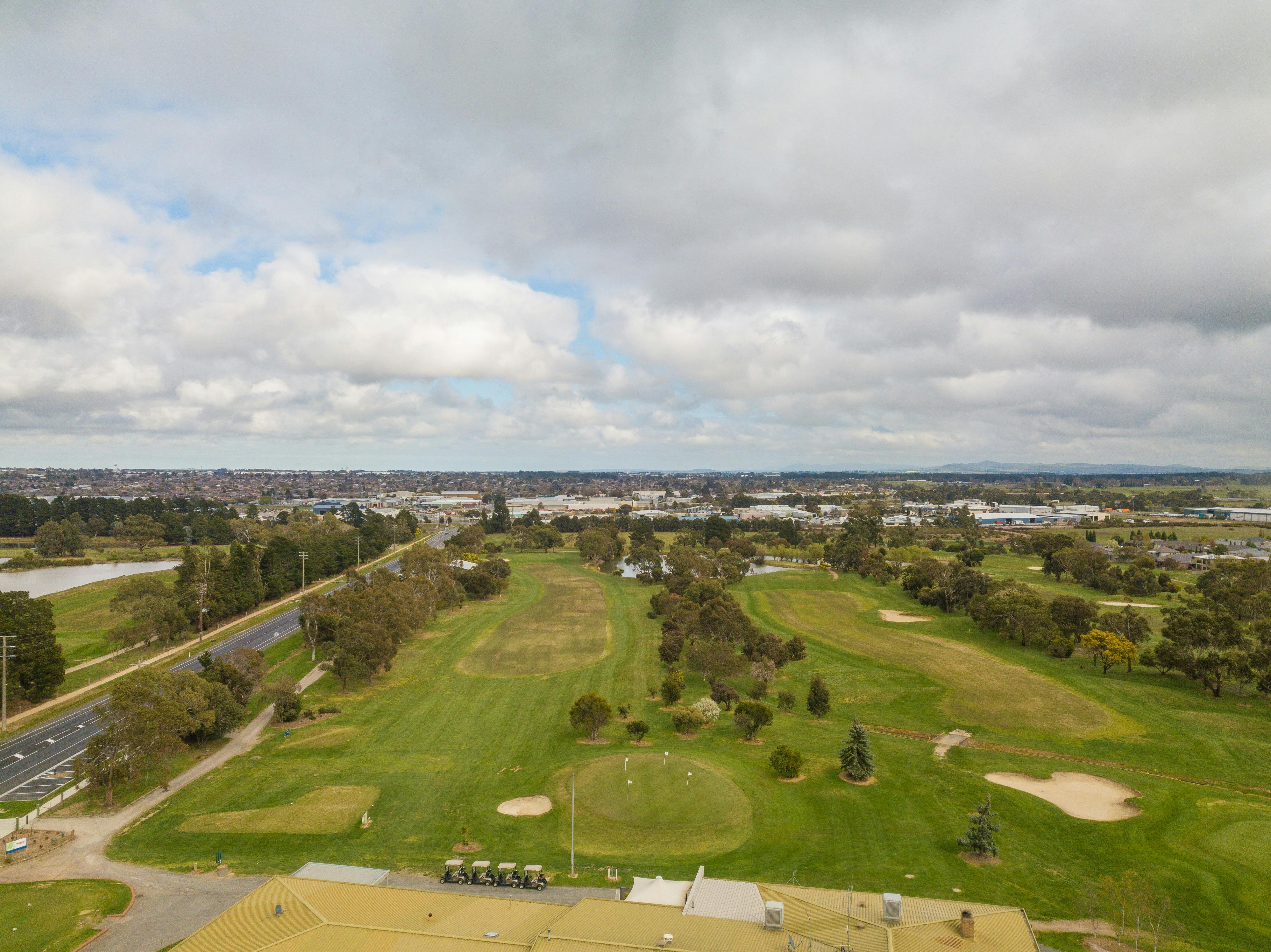 Aerial view of the course