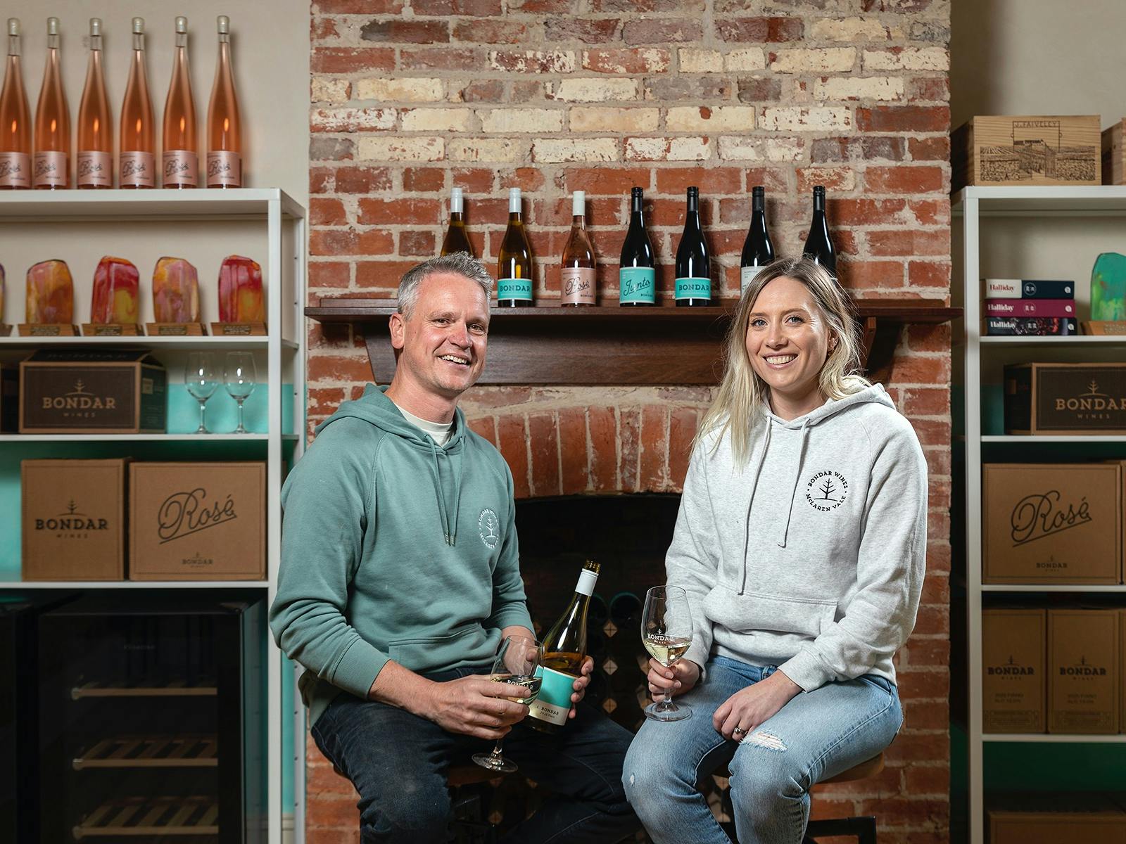 Andre Bondar and Selina Kelly in their Bondar Cellar Door