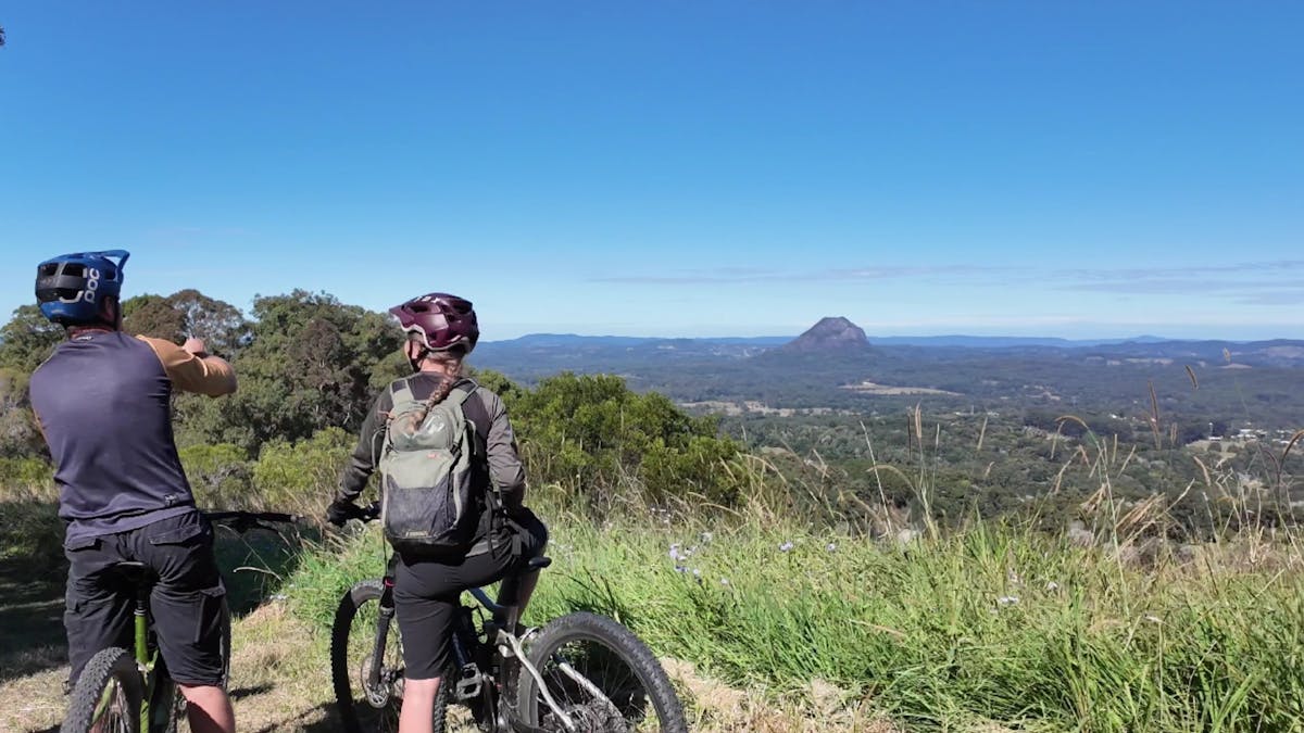 Mountain bike lookouts hinterland trails Noosa emtb