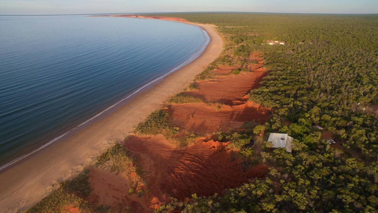 Aerial view of Pender Bay Beach near Broome