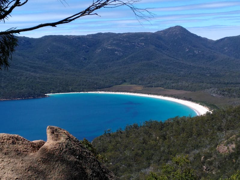 Wineglass Bay in Freycinet National Park taken from Lookout
