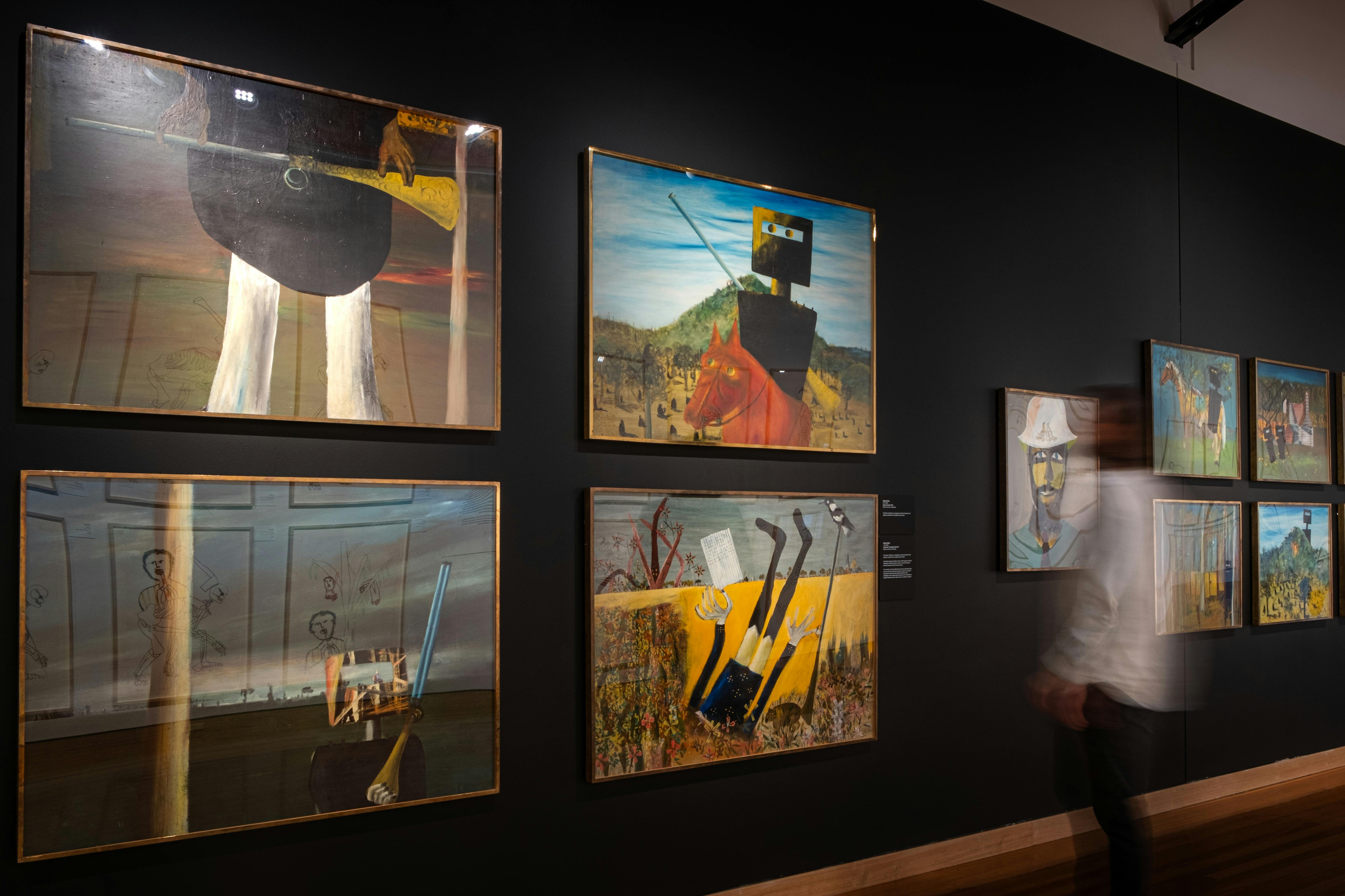 Four paintings from Sidney Nolan's Ned Kelly Series