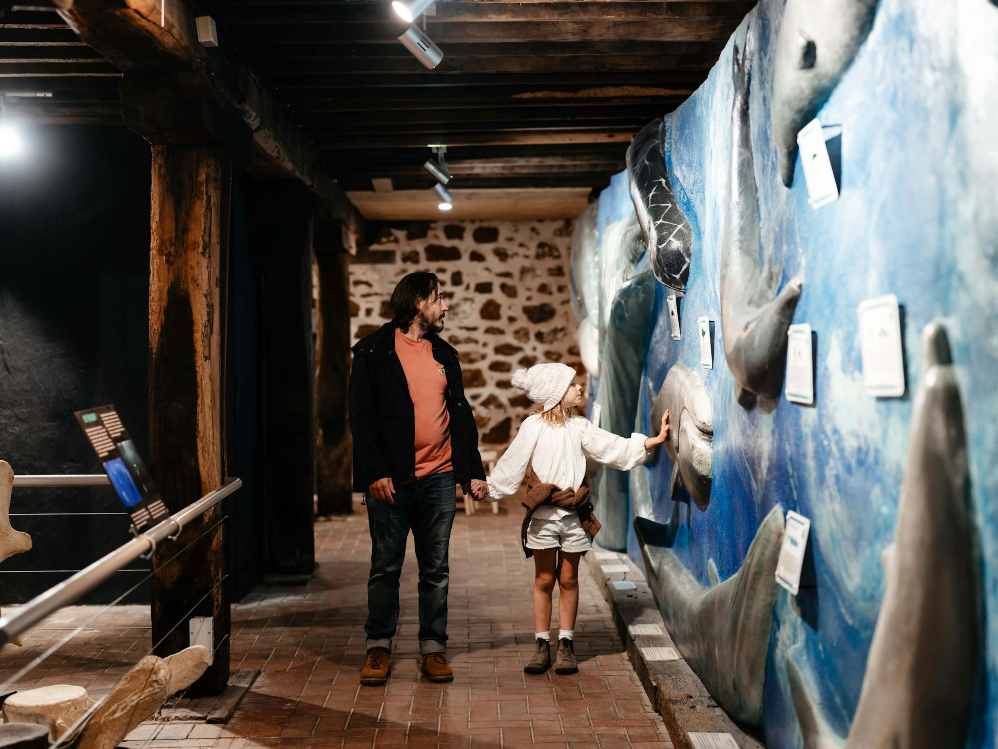 Walking along the whale wall