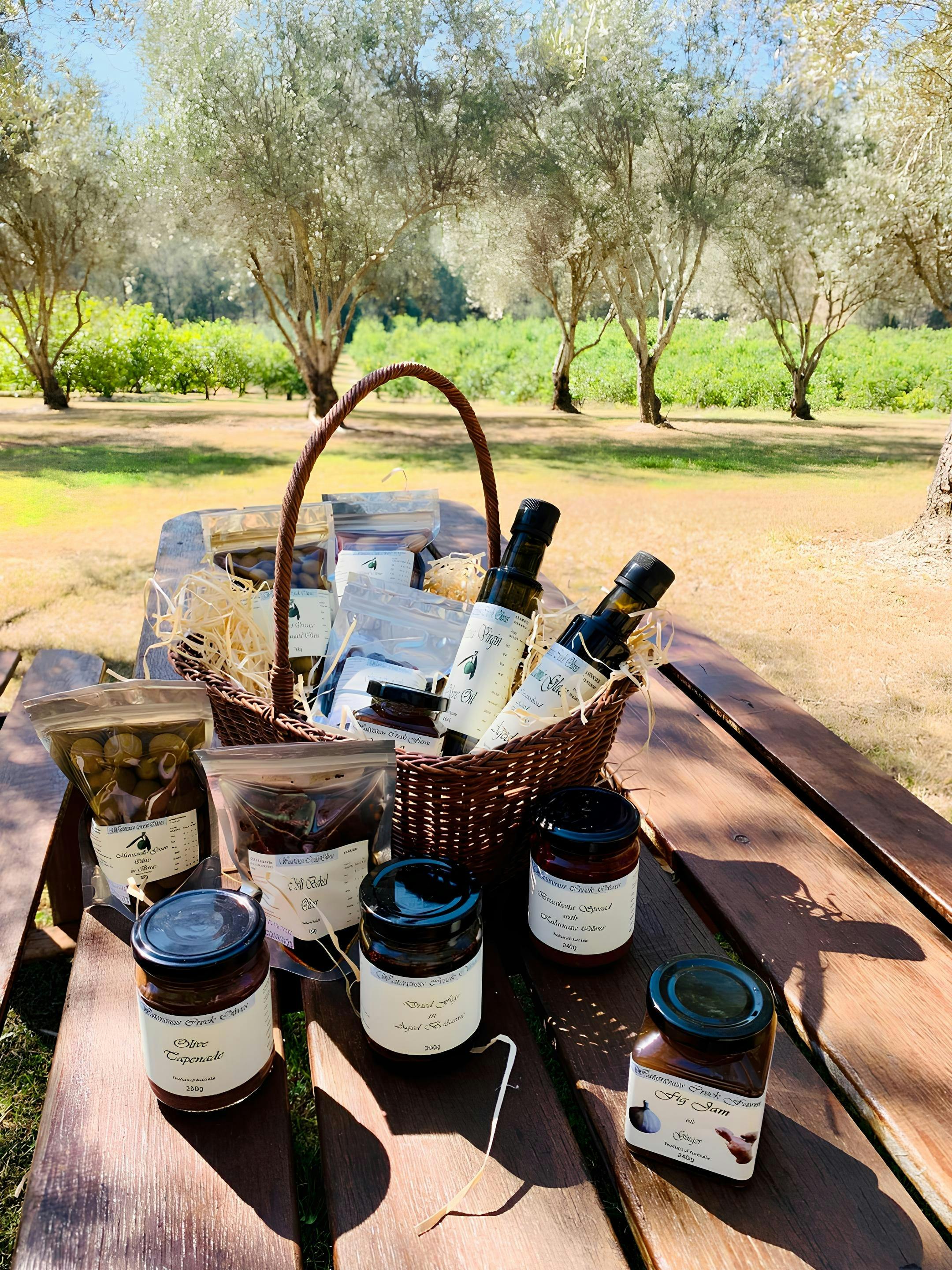 An assortment of farm-made delicacies available for purchase at the farm-gate or online.