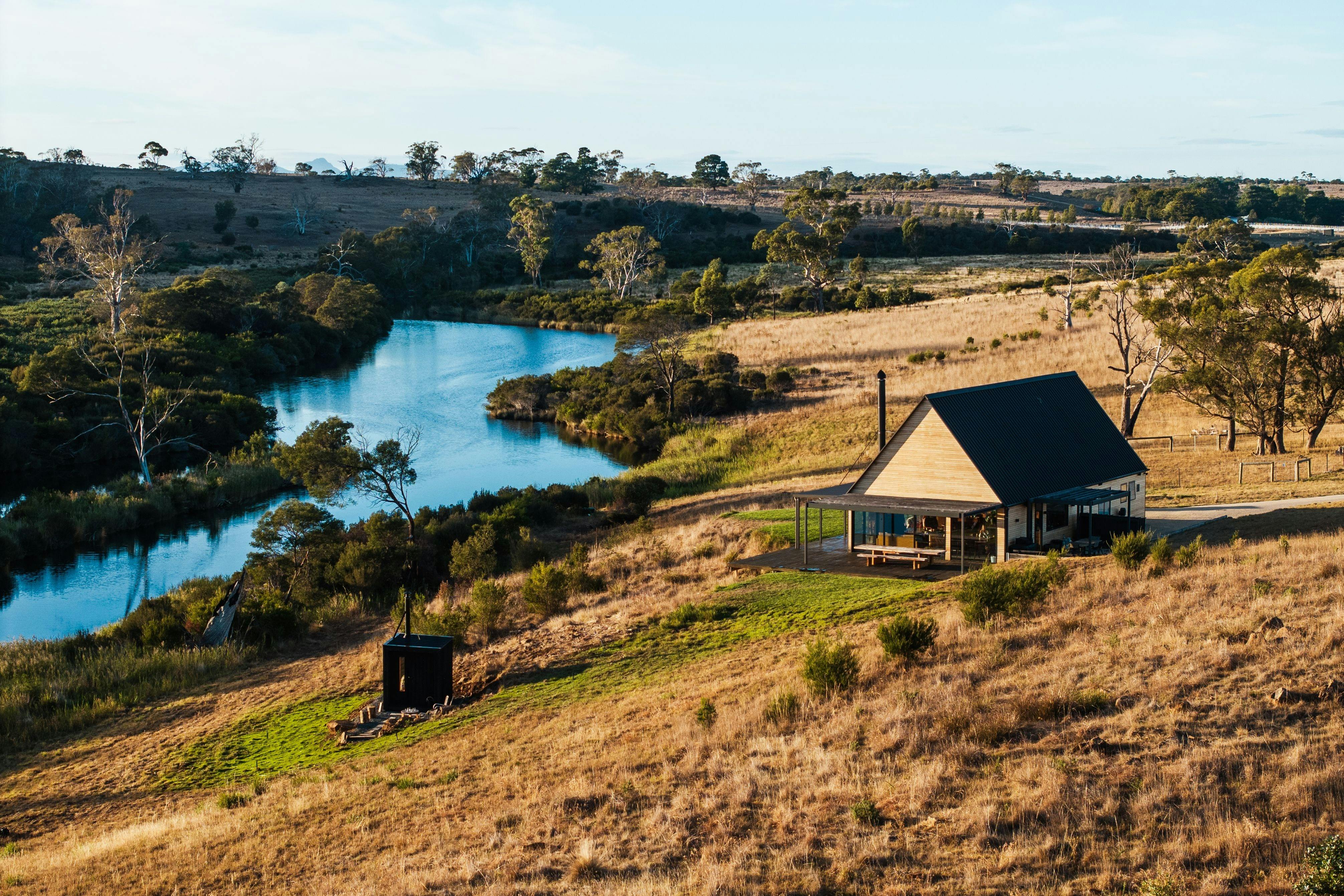 The lodge and river
