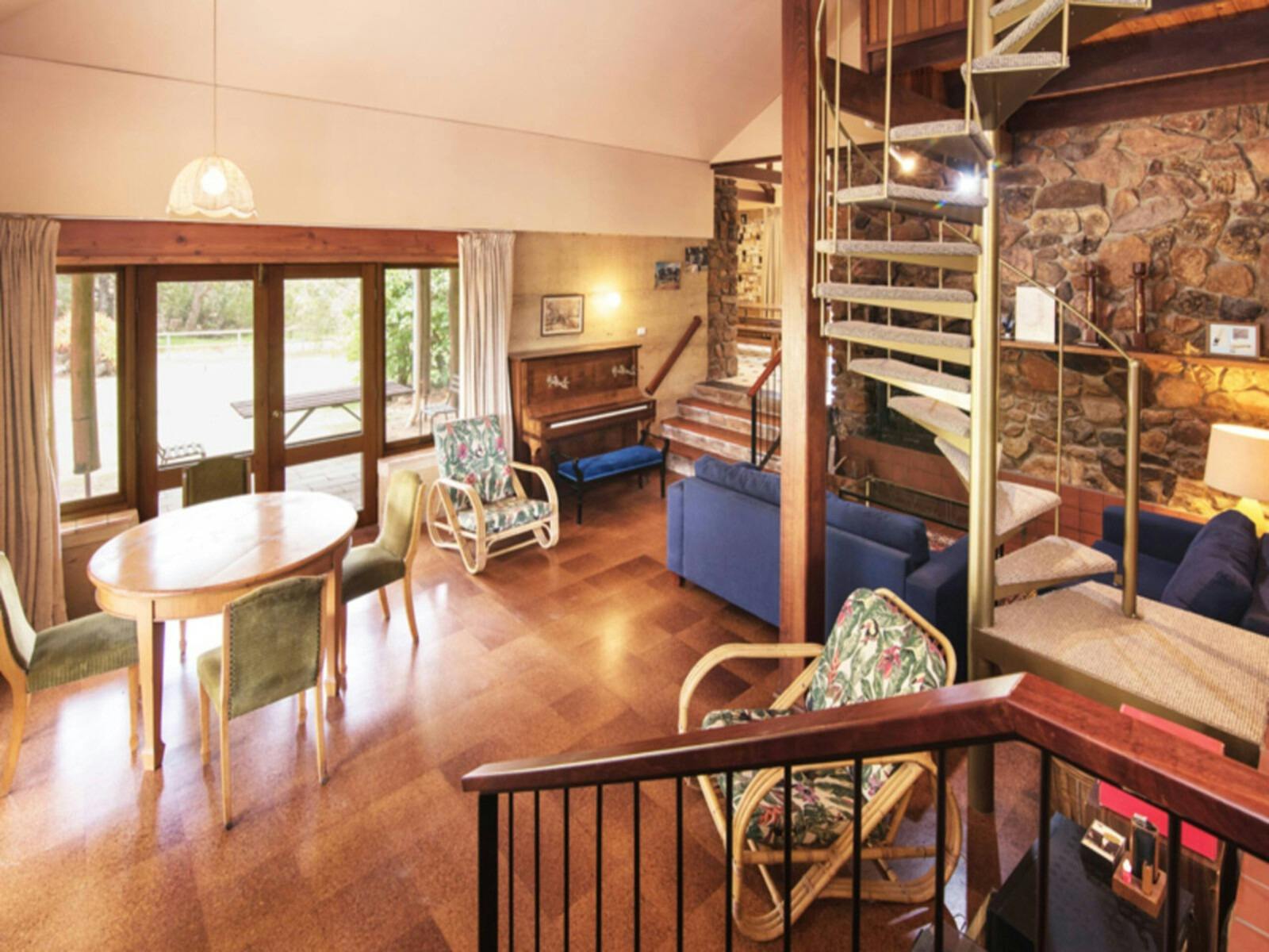 Living Room, Dining Area and Stairs