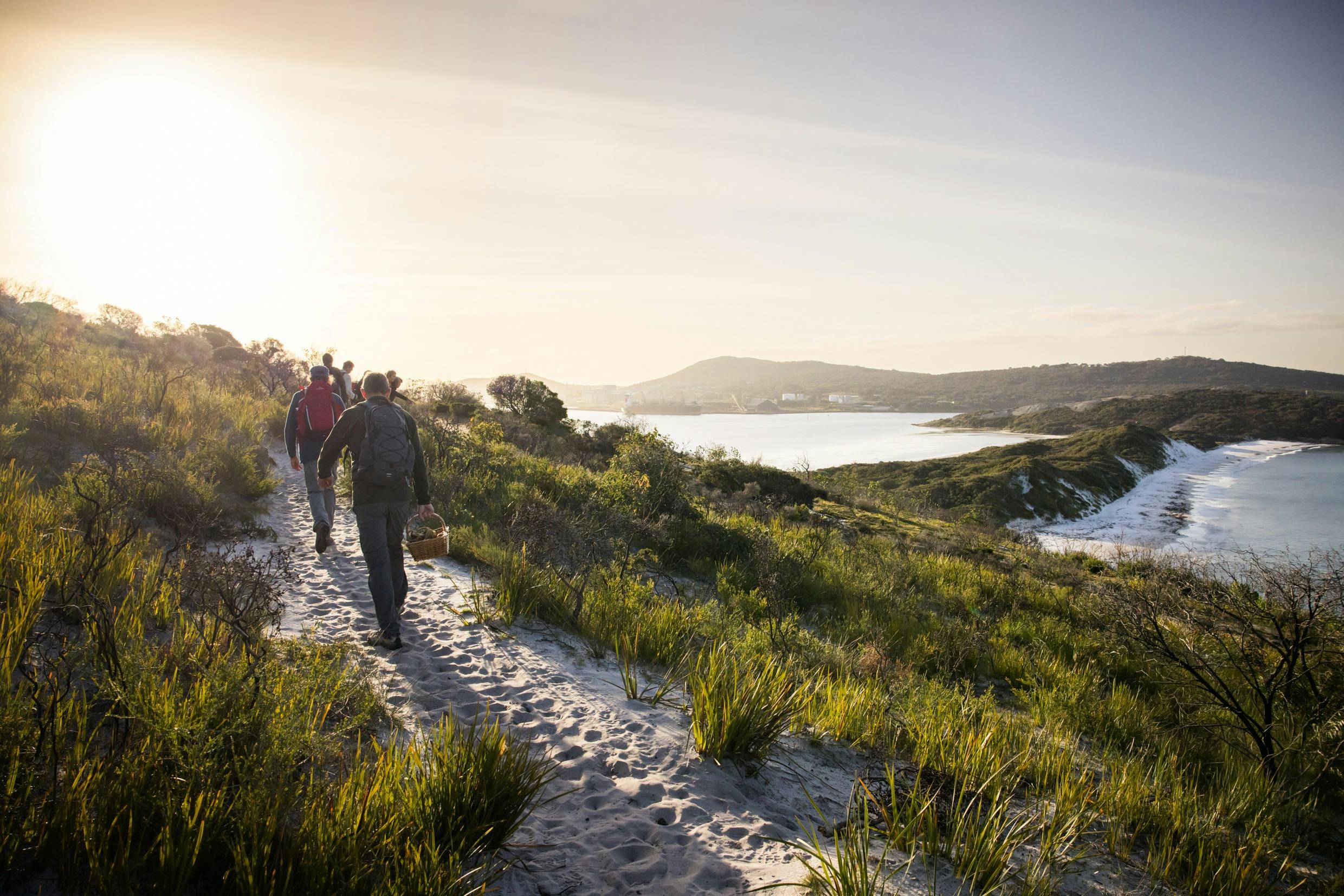 Hiking to Uredale point with view to Princess Royal harbour