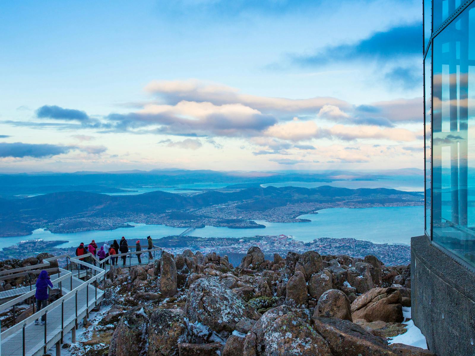 Hobart city from Mount Wellington Lookout