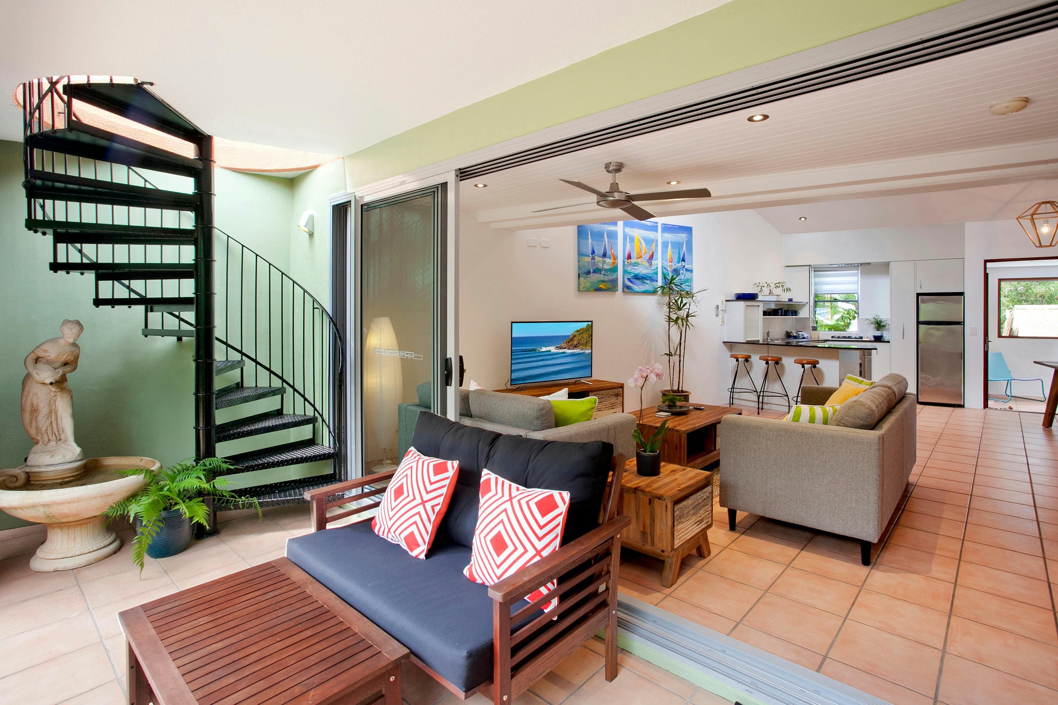 Lounge and balcony - roof top terrace apartments