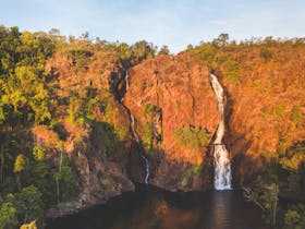 Aerial view of Wangi Falls at Sunset in Litchfield National Park