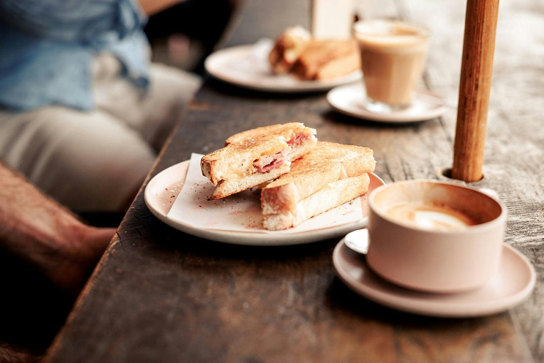 Toasties and coffee