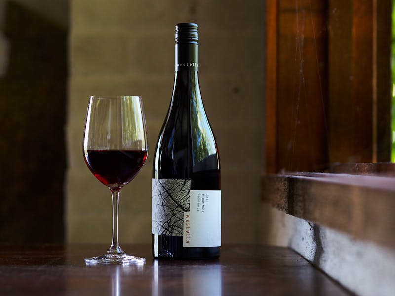 Westella 2019 Pinot Noir and Glass